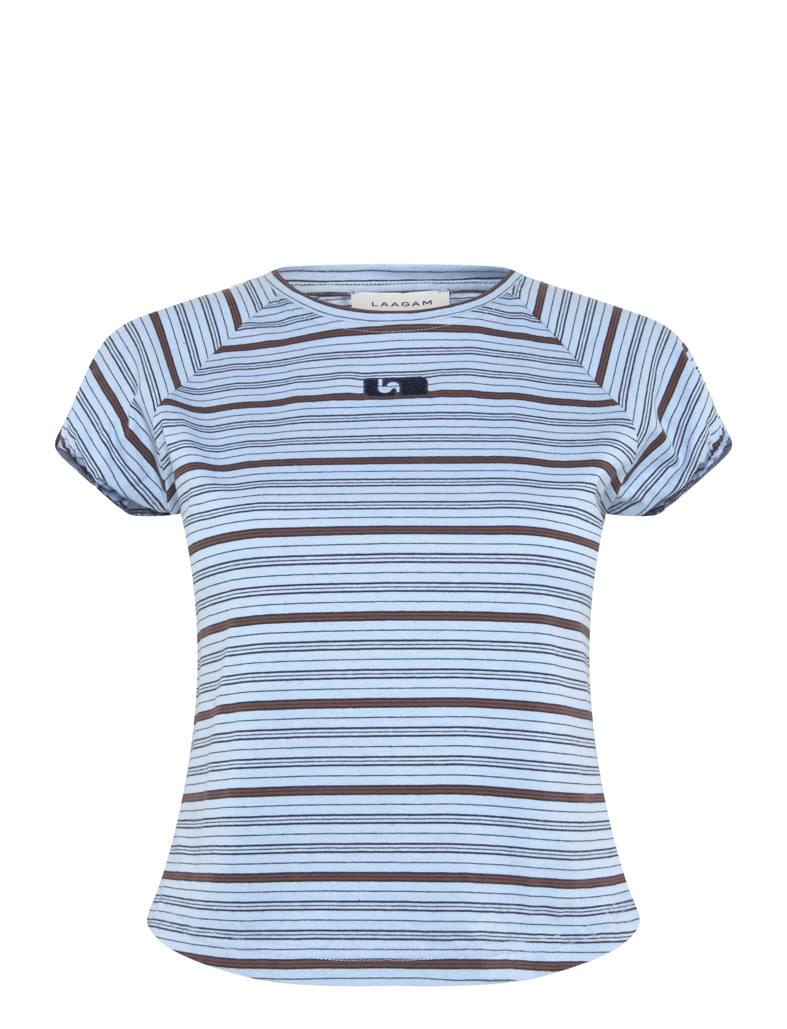 Laagam ZAIRA BLUE EMBROIDERED LOGO T-SHIRT - Festivali riietus - BLUE / blue