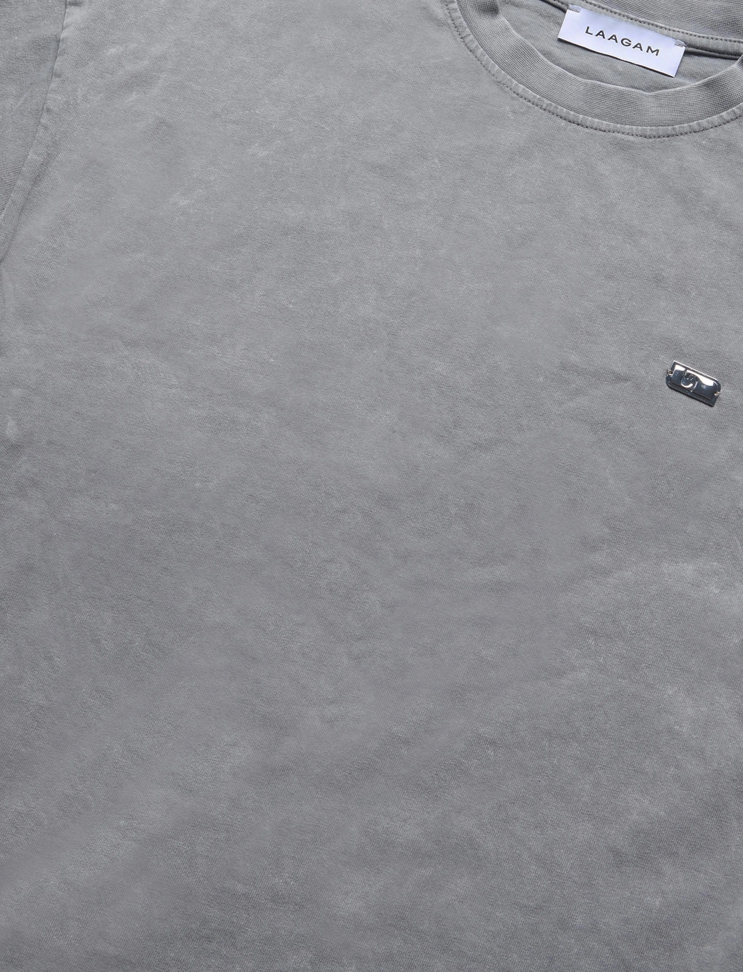 Laagam - NAEVA GREY T SHIRT - crop tops - grey - 2