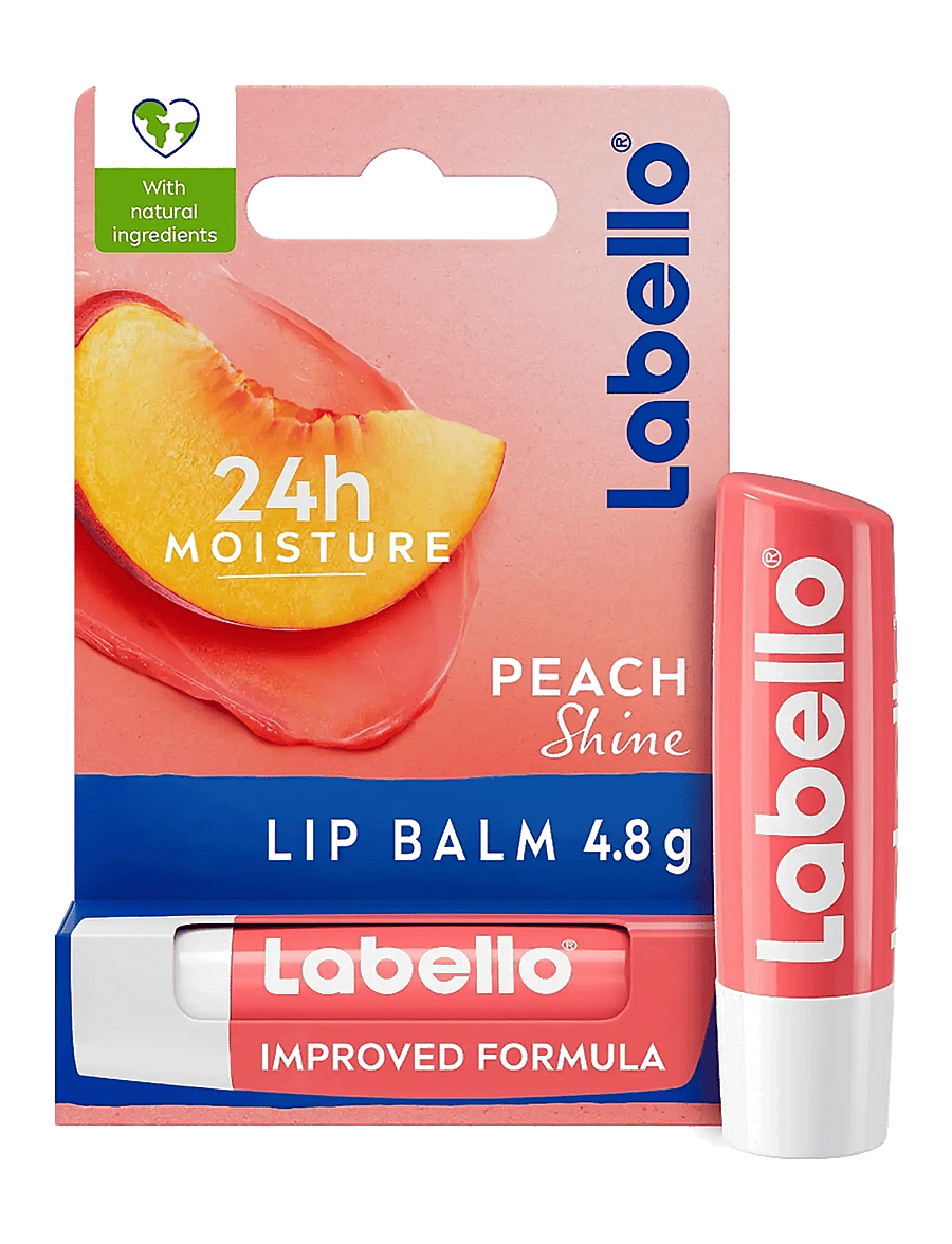 Labello - Shine Lip Balm - huulepalsamid - peach - 0