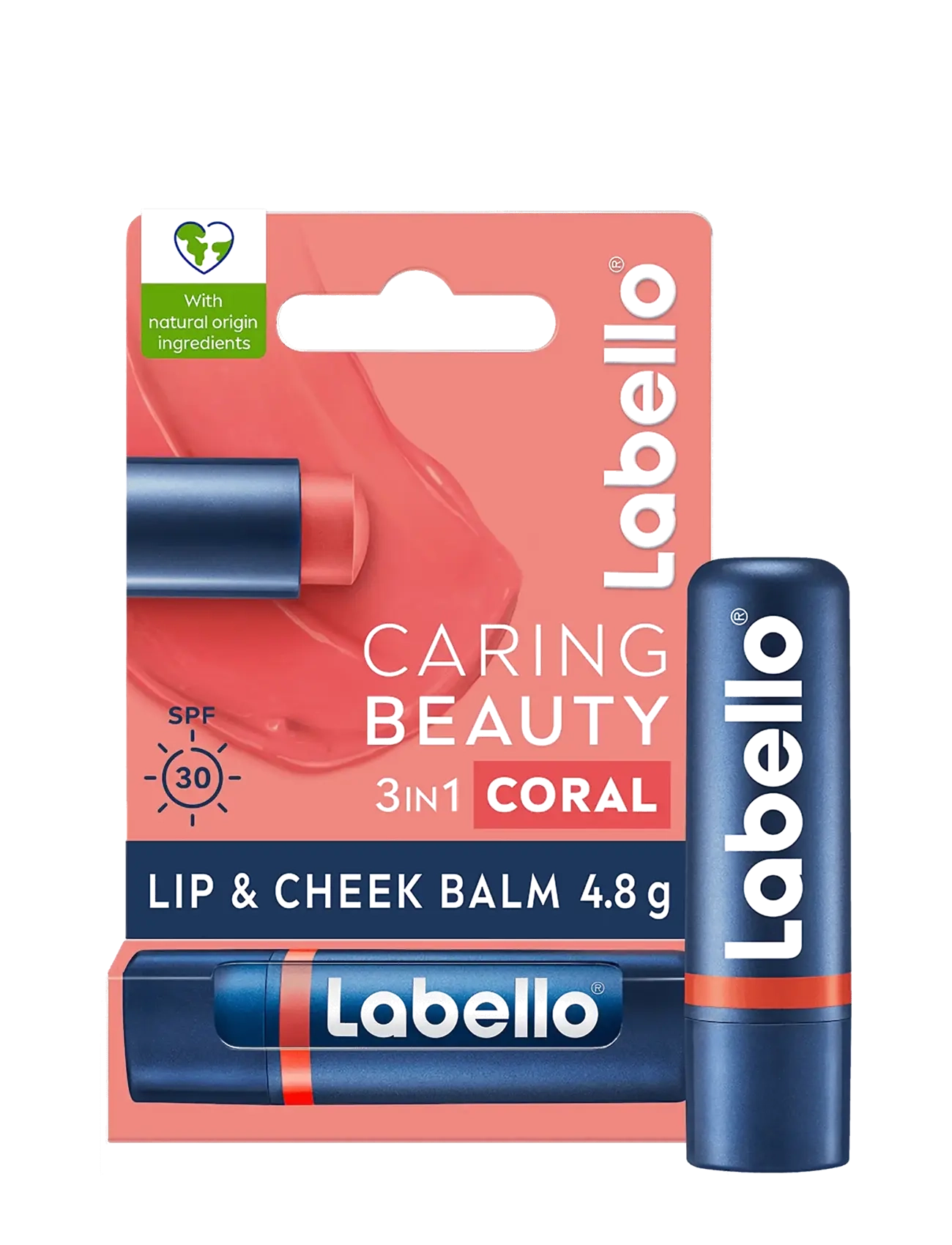 Labello Caring Beauty, 4.8 G, Coral, Lip Care > Lip Balm, Dame