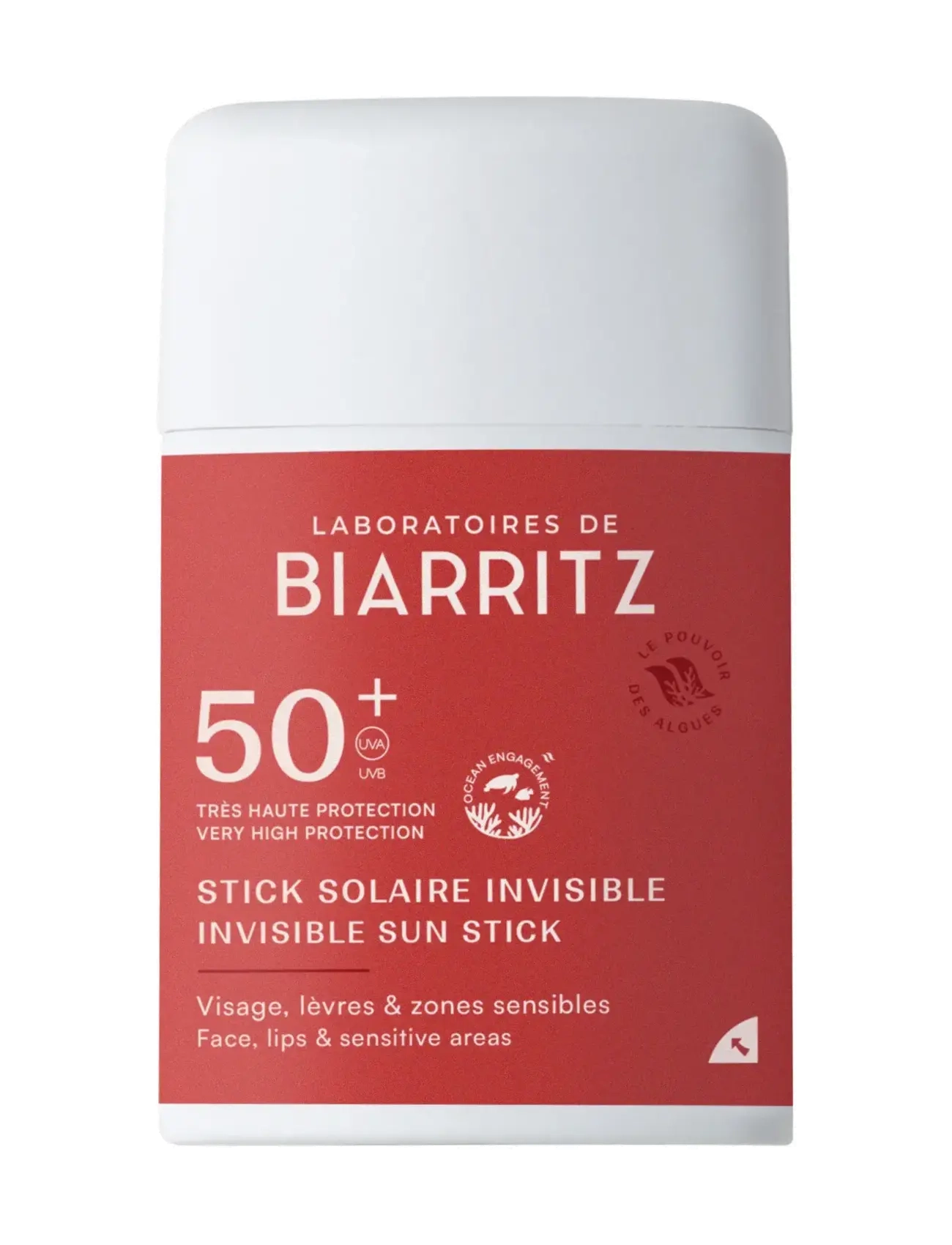 Laboratoires de Biarritz Suncare Invisible Stick Spf50+, Ansigt, Nude, Str: 10 GR