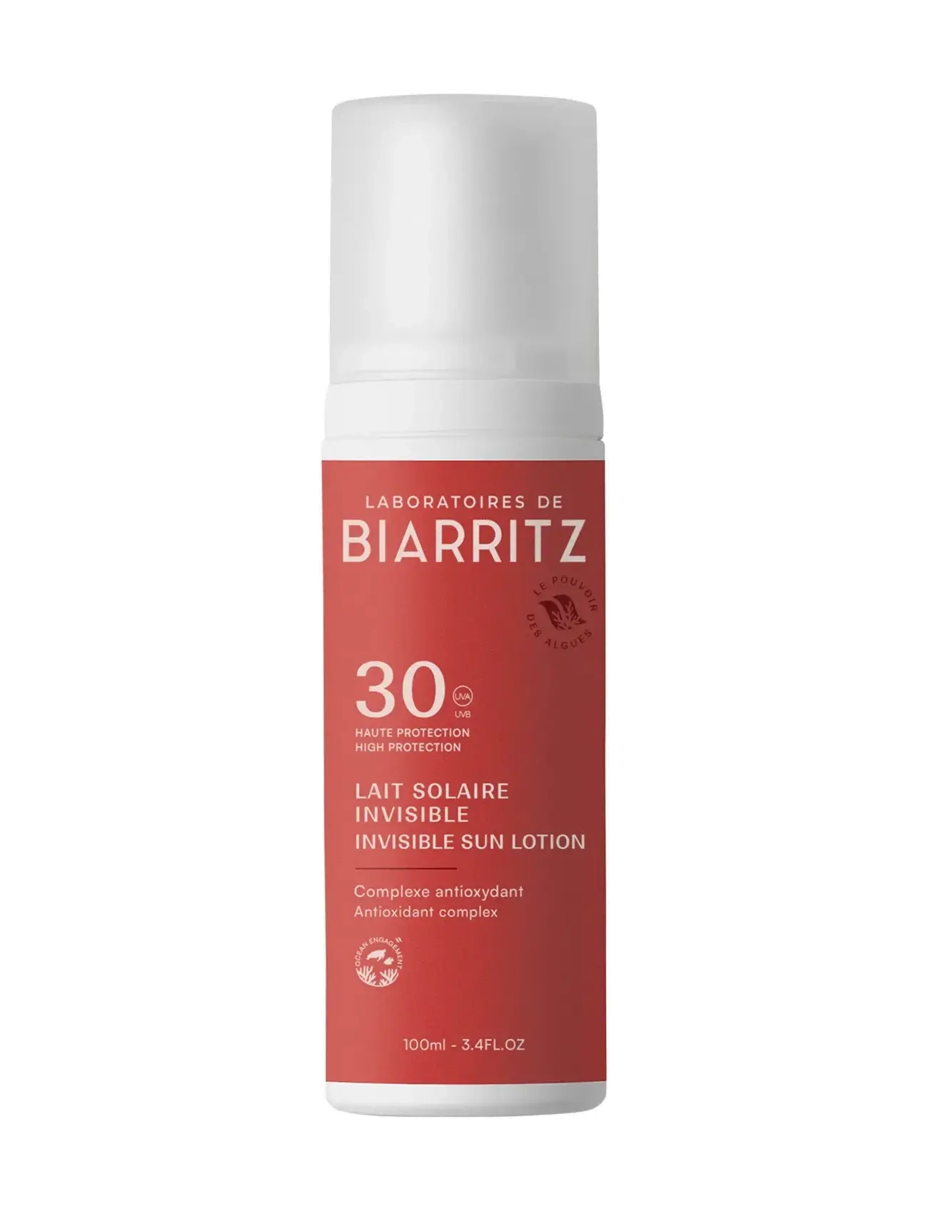 Laboratoires de Biarritz Suncare Invisible Lotion Spf30, Ansigt, Nude, Str: 100 ML