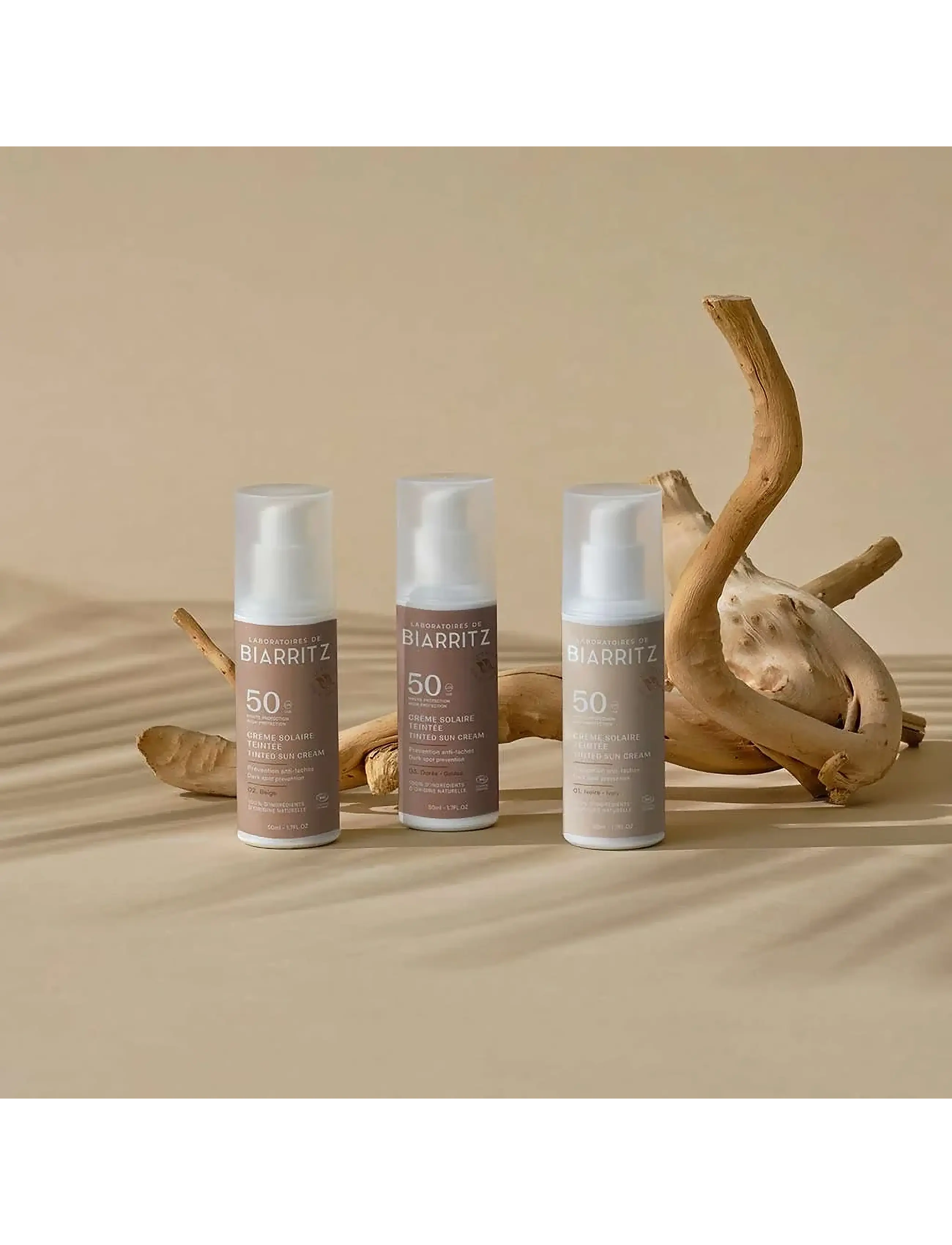 Laboratoires de Biarritz - Laboratoires de Biarritz Suncare Tinted Face Sunscreen SPF50 Beige - veidui - beige - 2