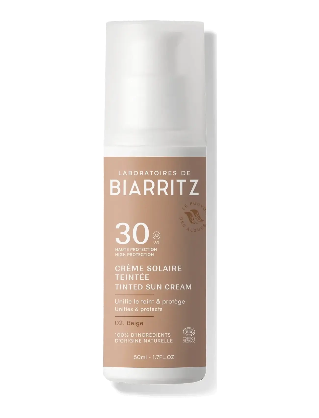 Laboratoires de Biarritz Suncare Tinted Face Sunscreen Spf30, Ansigt, Beige, Str: 50 ML
