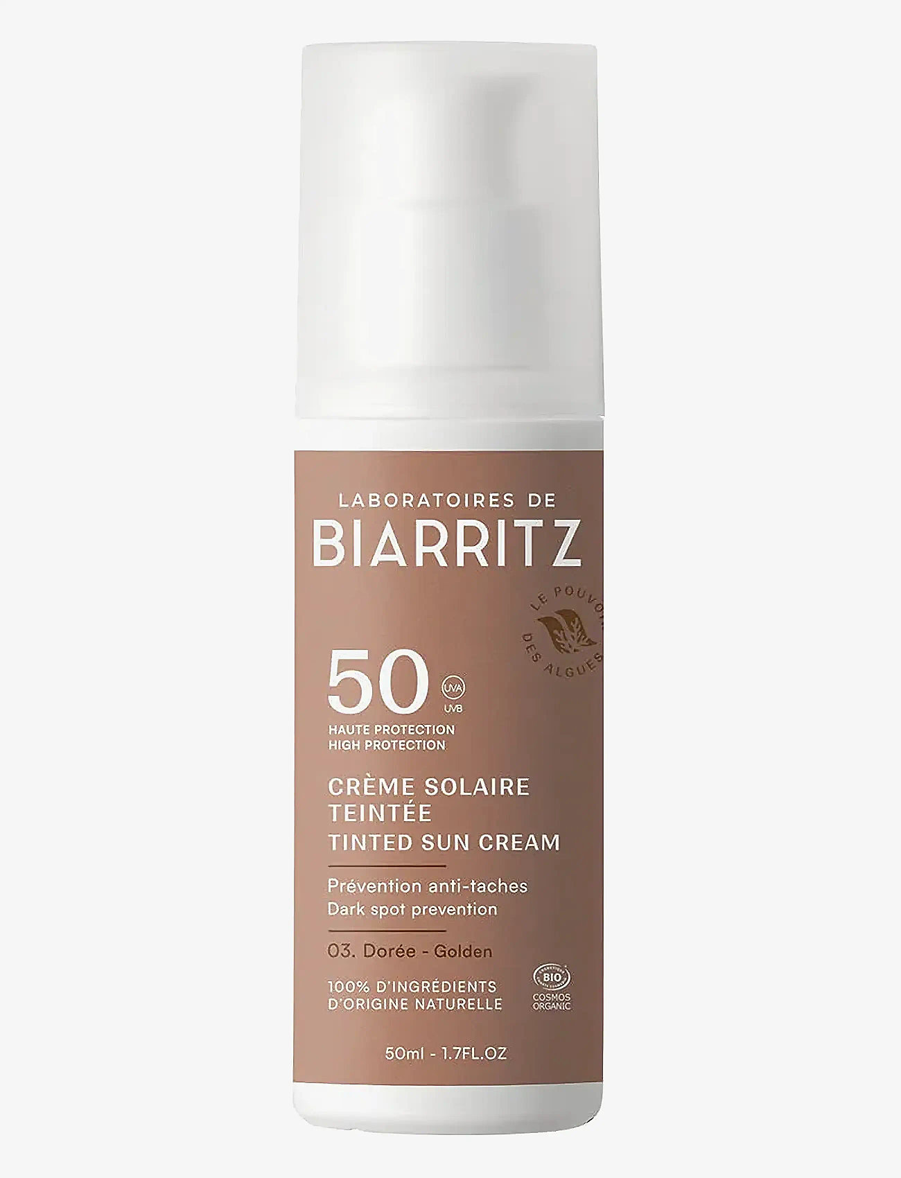 Laboratoires de Biarritz - Laboratoires de Biarritz Suncare Tinted Face Sunscreen SPF50 Golden - för ansiktet - golden - 1