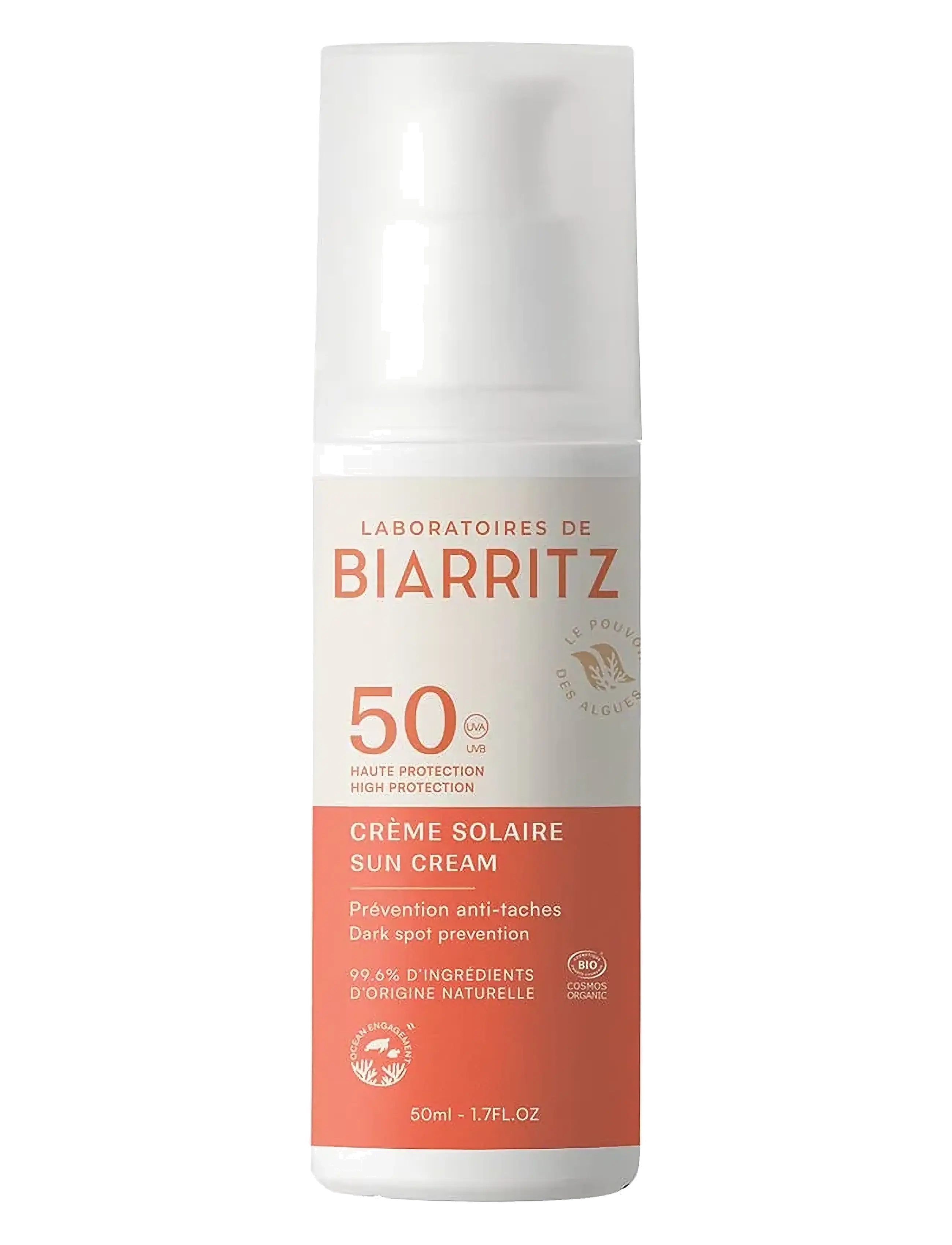 Laboratoires de Biarritz Laboratoires De Biarritz Suncare Face Sunscreen Spf50, 50 ml, Nude, Solpleje > Ansigt, Dame