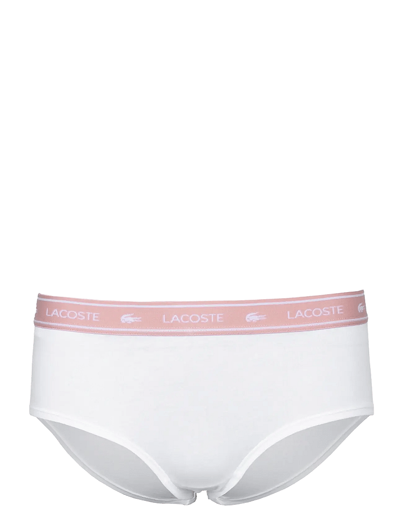 Lacoste - Stretch Cotton Logo Waist Shorts - briefs - white - 0