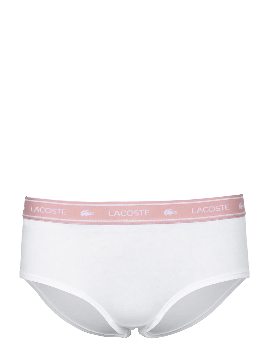 Lacoste - Stretch Cotton Logo Waist Shorts - briefs - white - 0