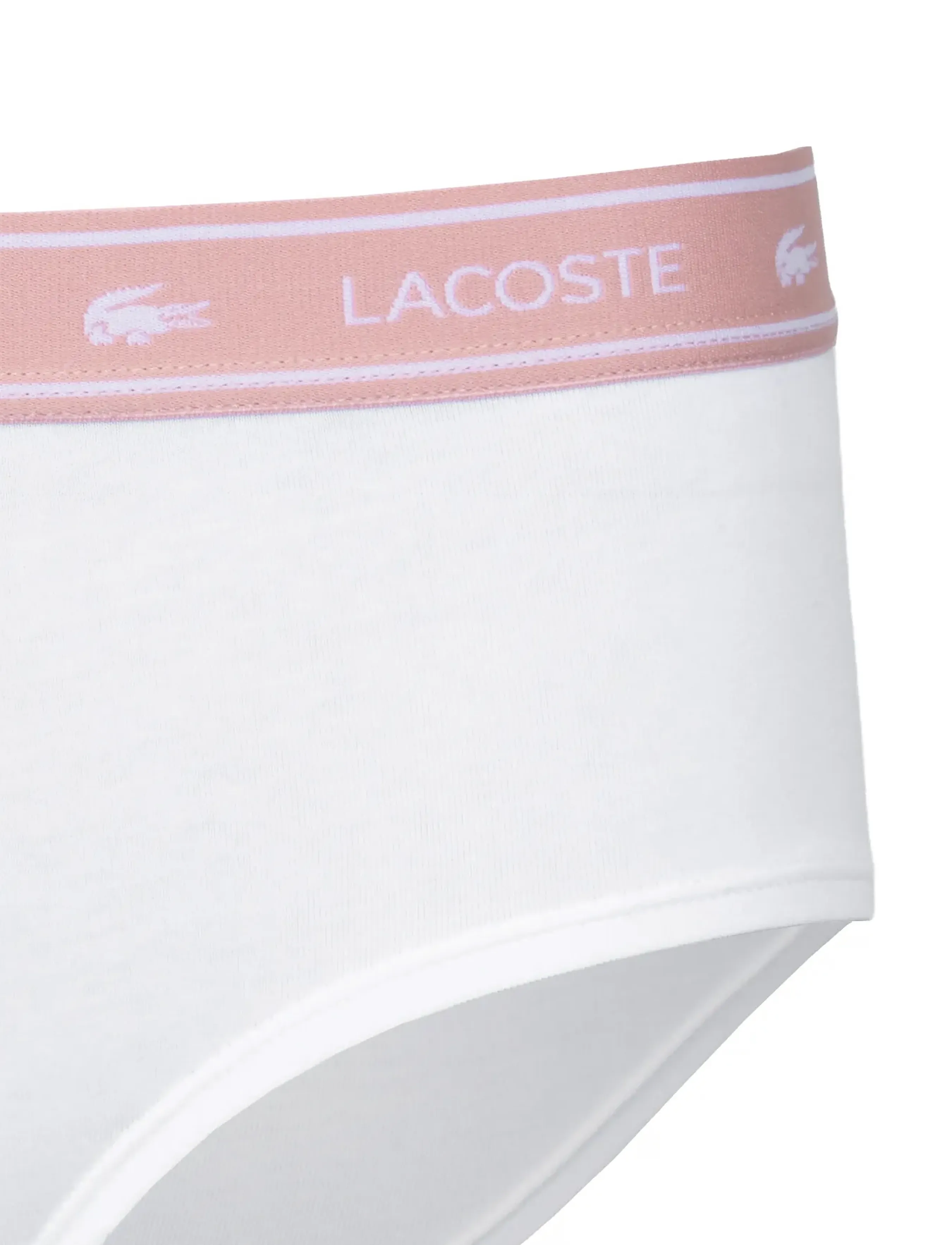 Lacoste - Stretch Cotton Logo Waist Shorts - briefs - white - 2