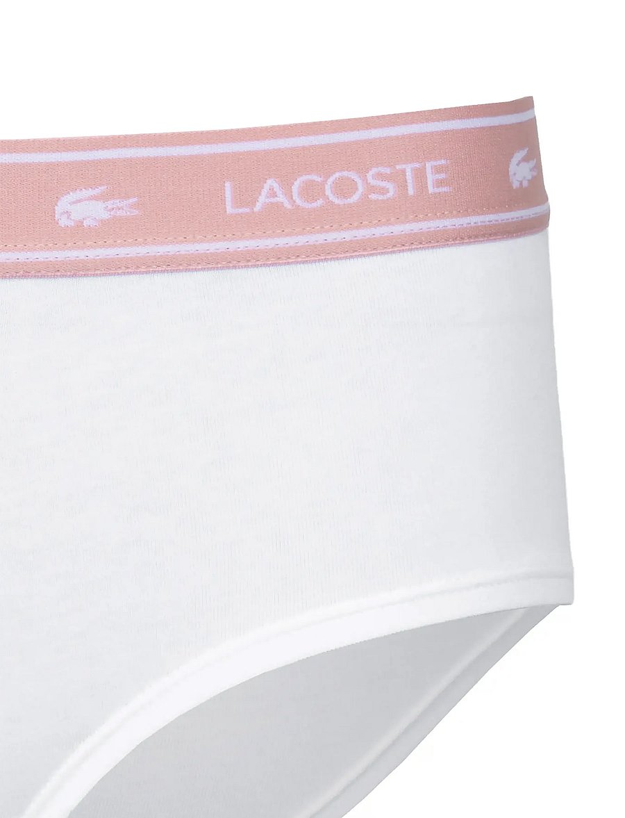 Lacoste - Stretch Cotton Logo Waist Shorts - briefs - white - 2