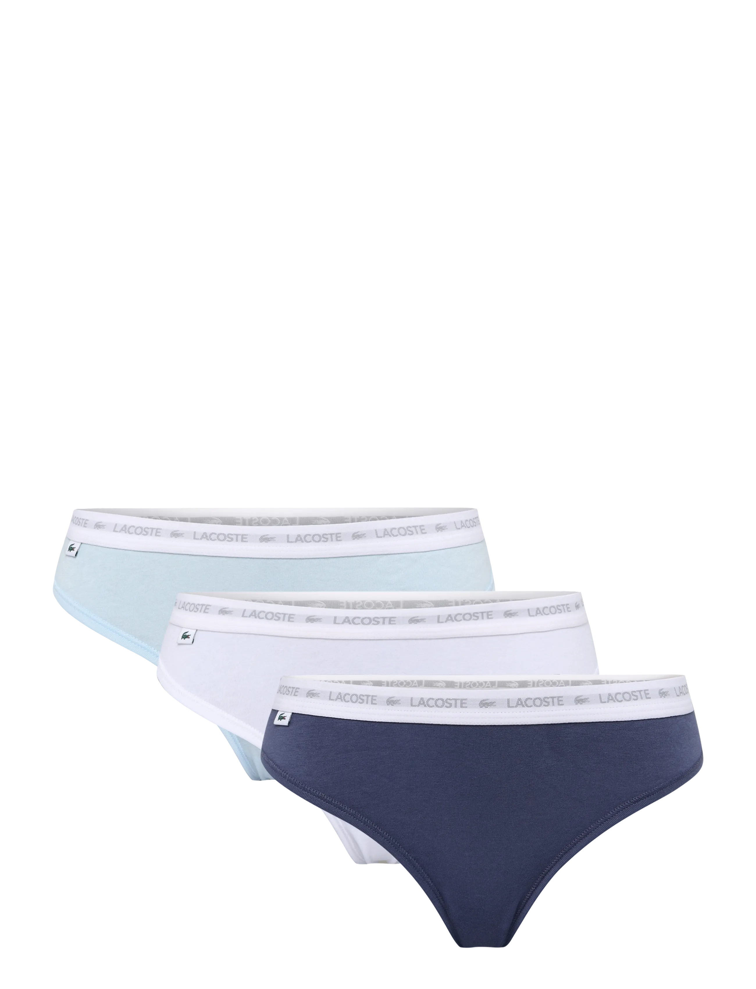 Lacoste Black Stretch Cotton 3 Pack Thongs., S, Panties, Mehrfarbig/gemustert - Thong, Frauen