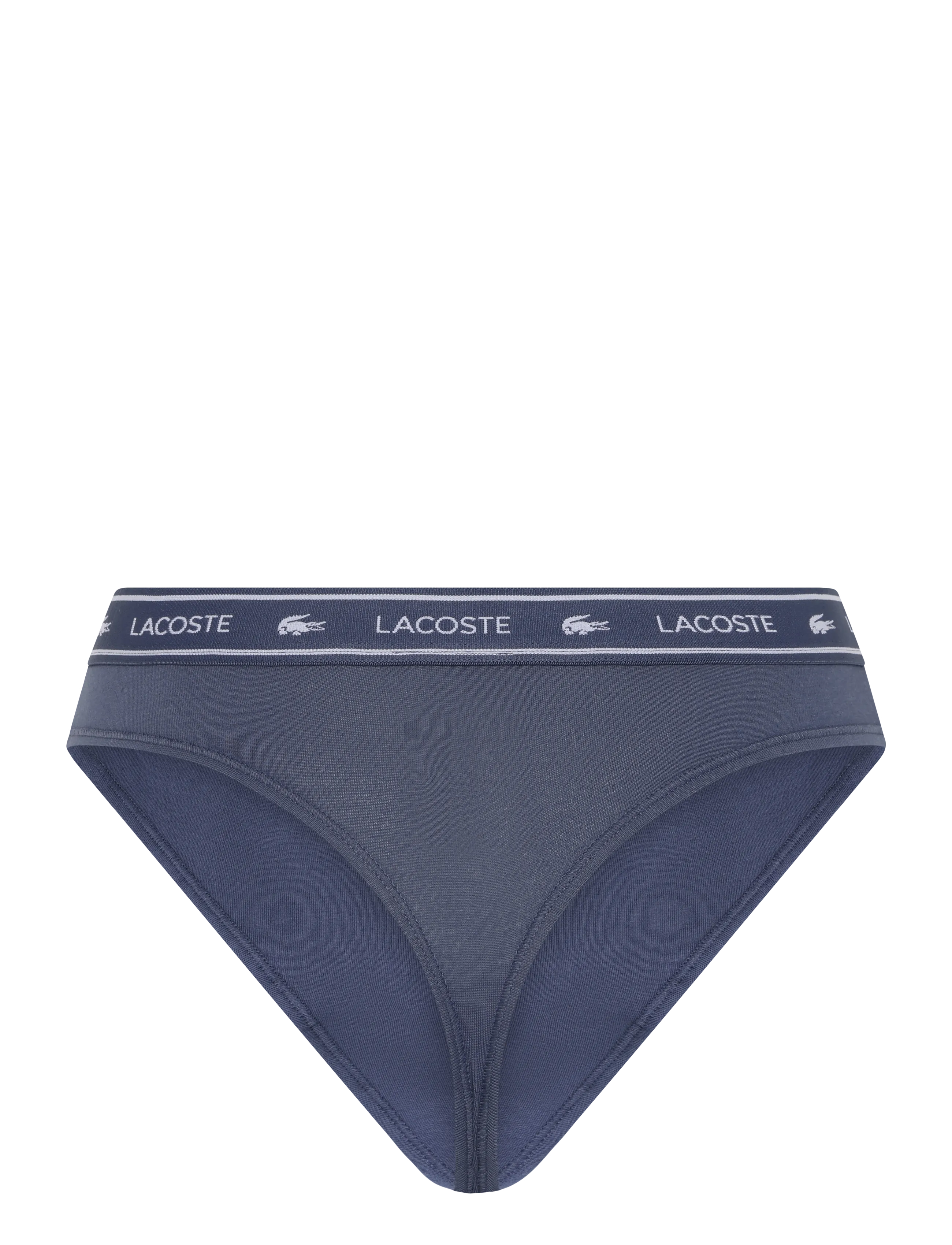 Lacoste - Stretch cotton thongs with a logo waistband - black - 1