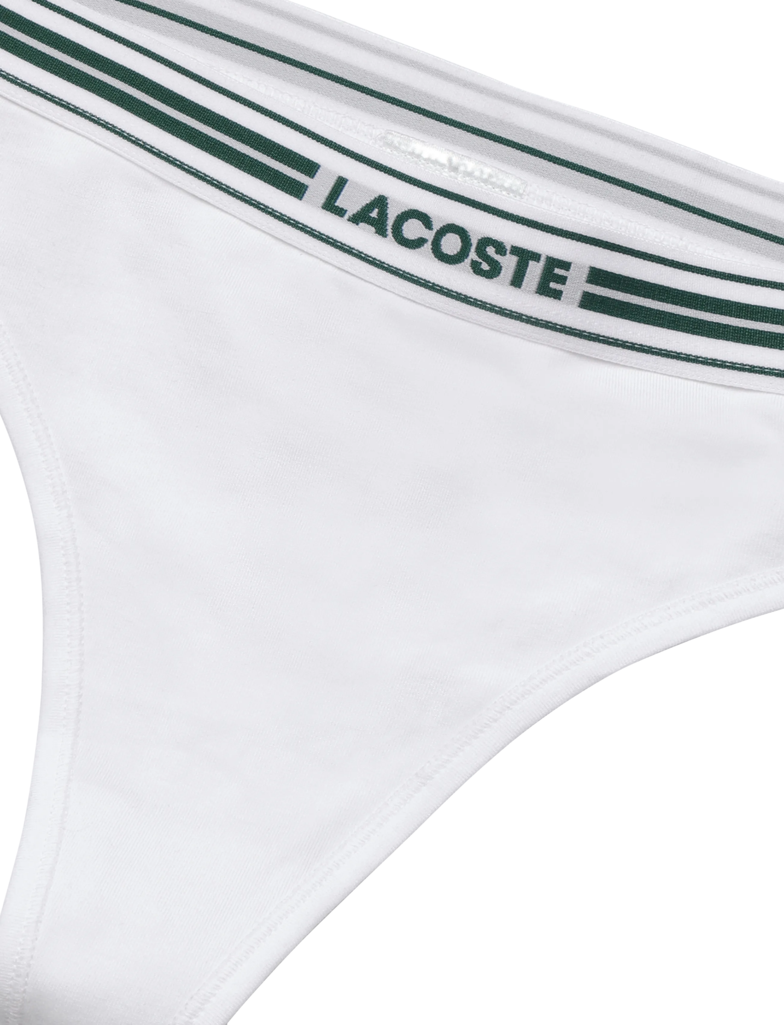 Lacoste - Stretch cotton thongs - tangas - white - 2