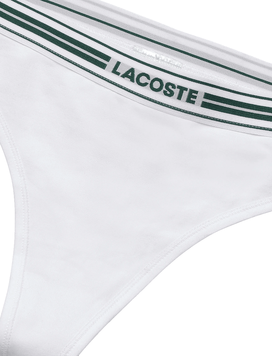 Lacoste - Stretch cotton thongs - tangas - white - 2