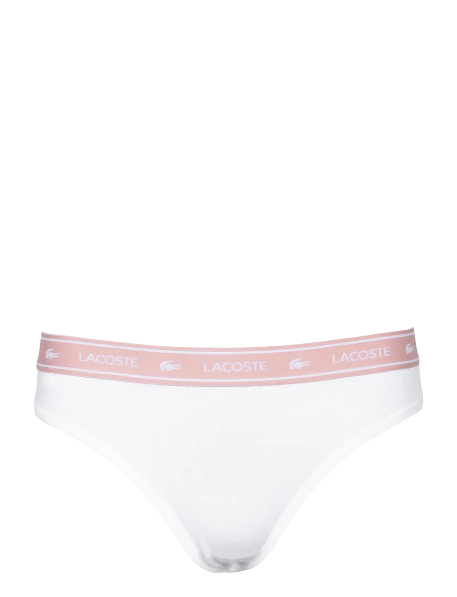 Lacoste - Stripe Logo Tanga - stringid - white - 0