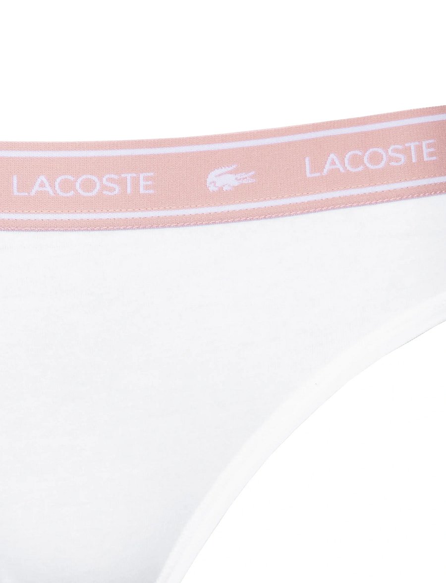 Lacoste - Stripe Logo Tanga - stringid - white - 2