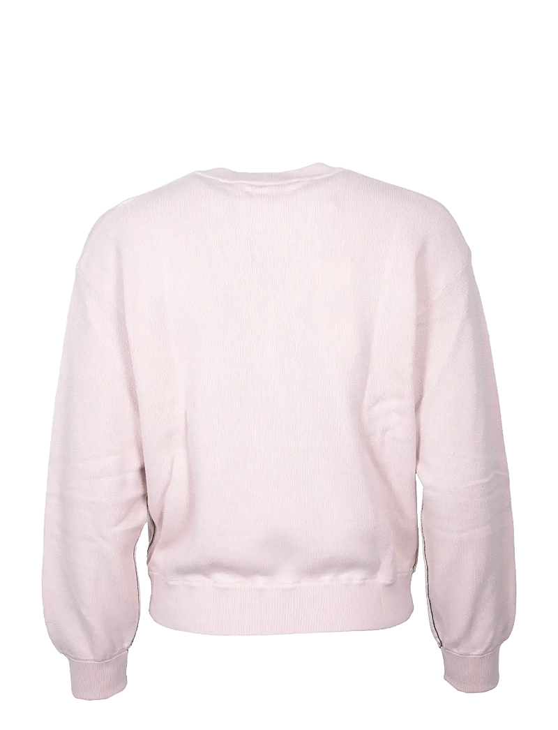 Lacoste - V-neck cotton sweater - striktrøjer - pink - 1