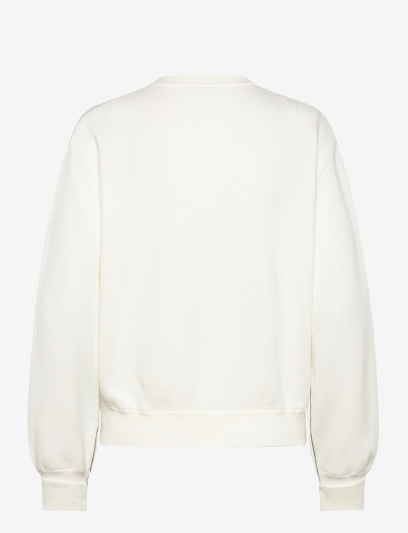 Lacoste - V-neck cotton sweater - striktrøjer - white - 1