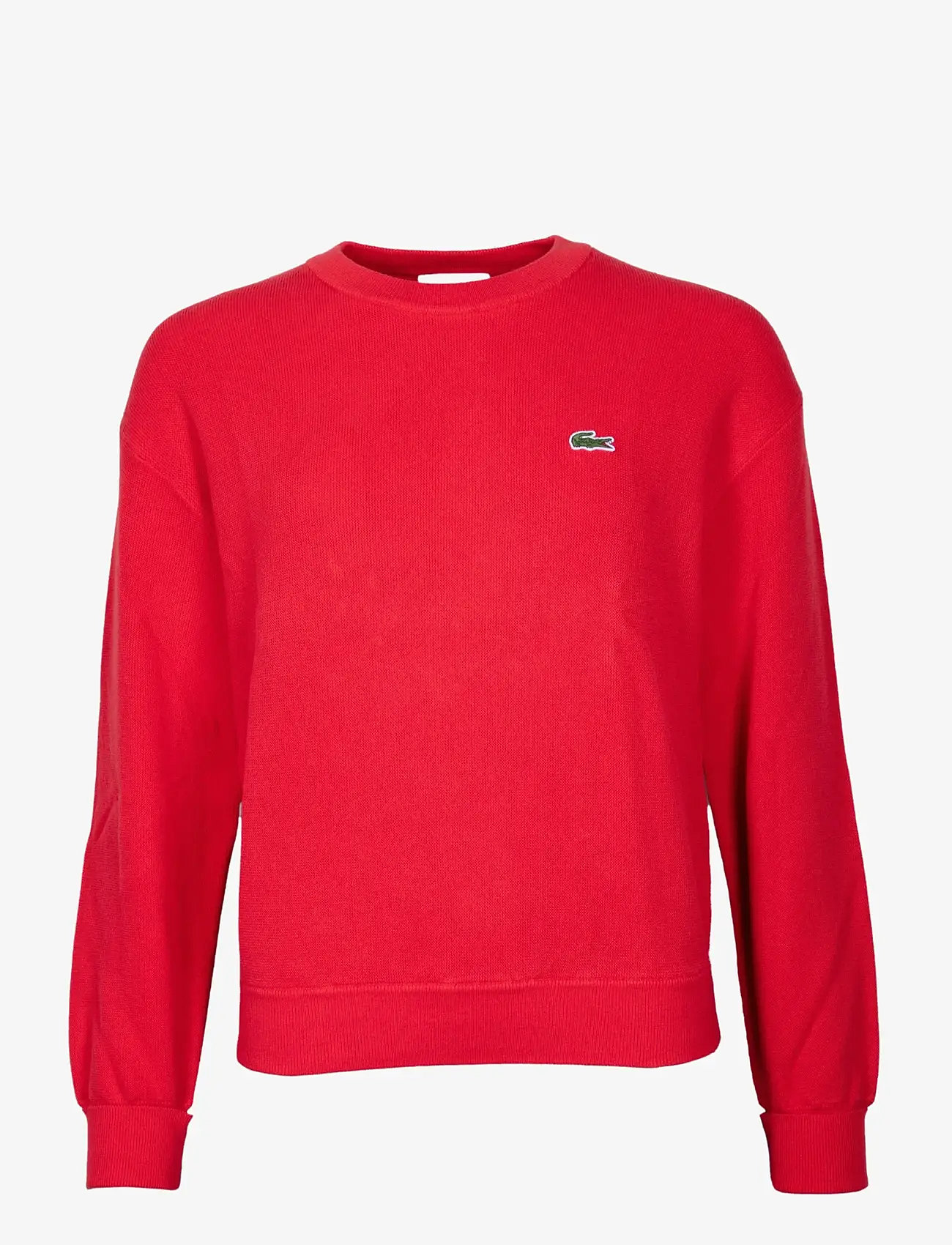 Lacoste - Crewneck Sweater - stickade tröjor - red - 0