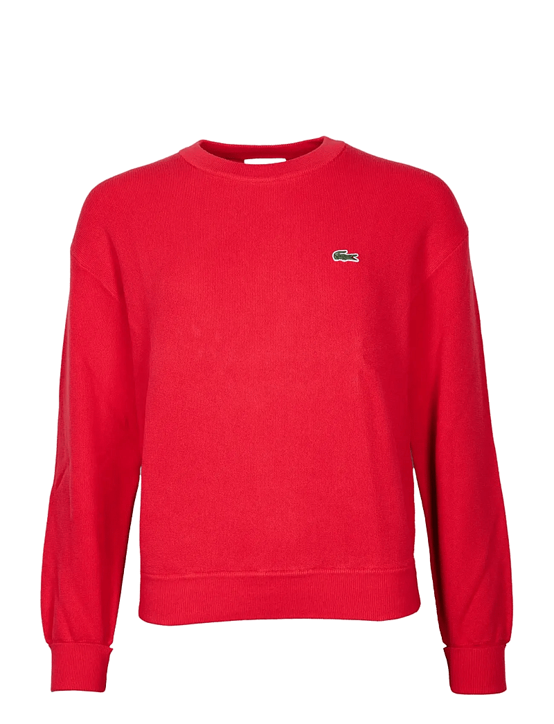 Lacoste - Crewneck Sweater - stickade tröjor - red - 0