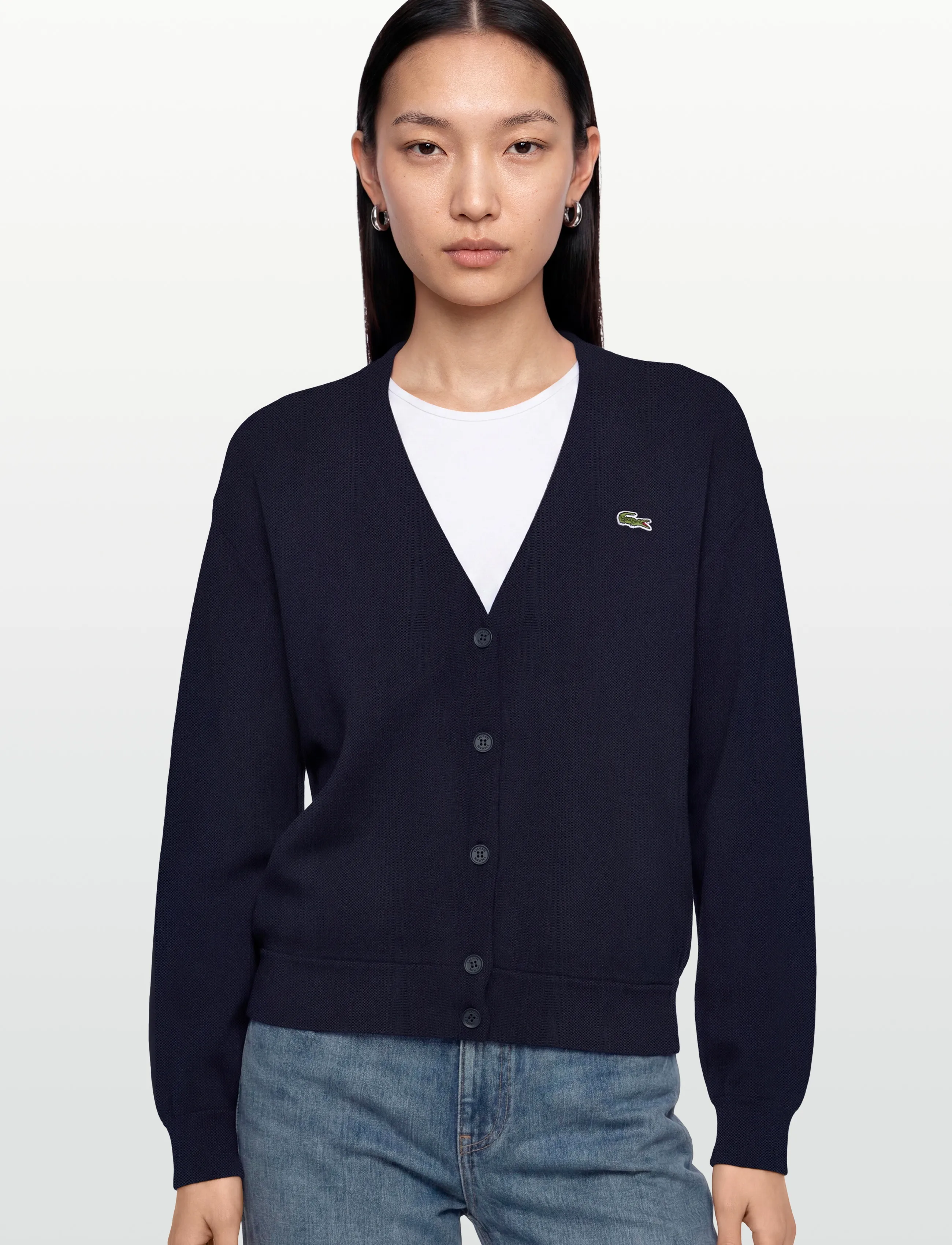 Cotton V-Neck Cardigan 2