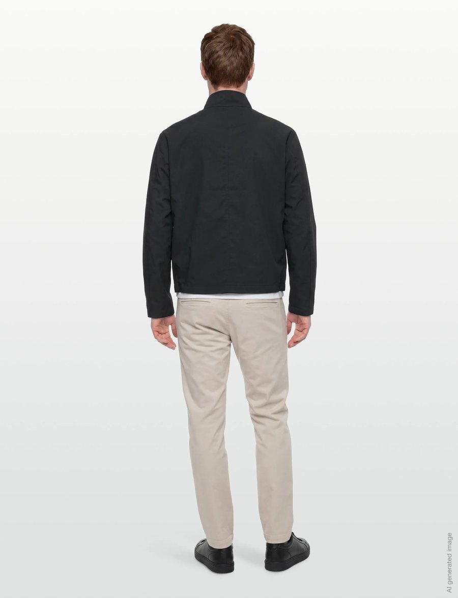 Lacoste - Water-Repellent Harrington Windbreaker Jacket - hybridjakker - black - 4