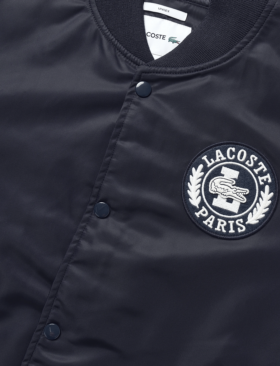 Lacoste - Embroidered Badge Water-Repellent Bomber Jacket - varsity jackor - navy - 5