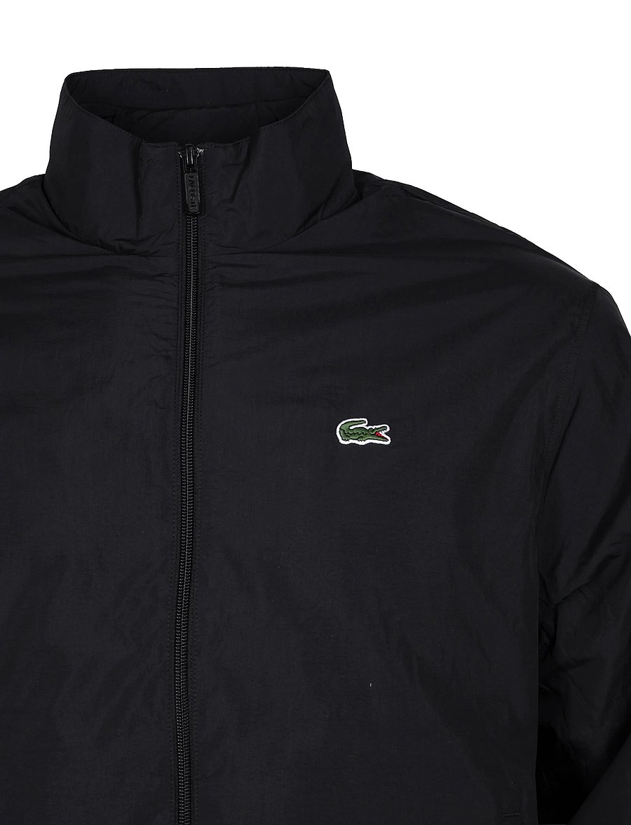 Lacoste - Water-Repellent Hooded Track Jacket - black - 2