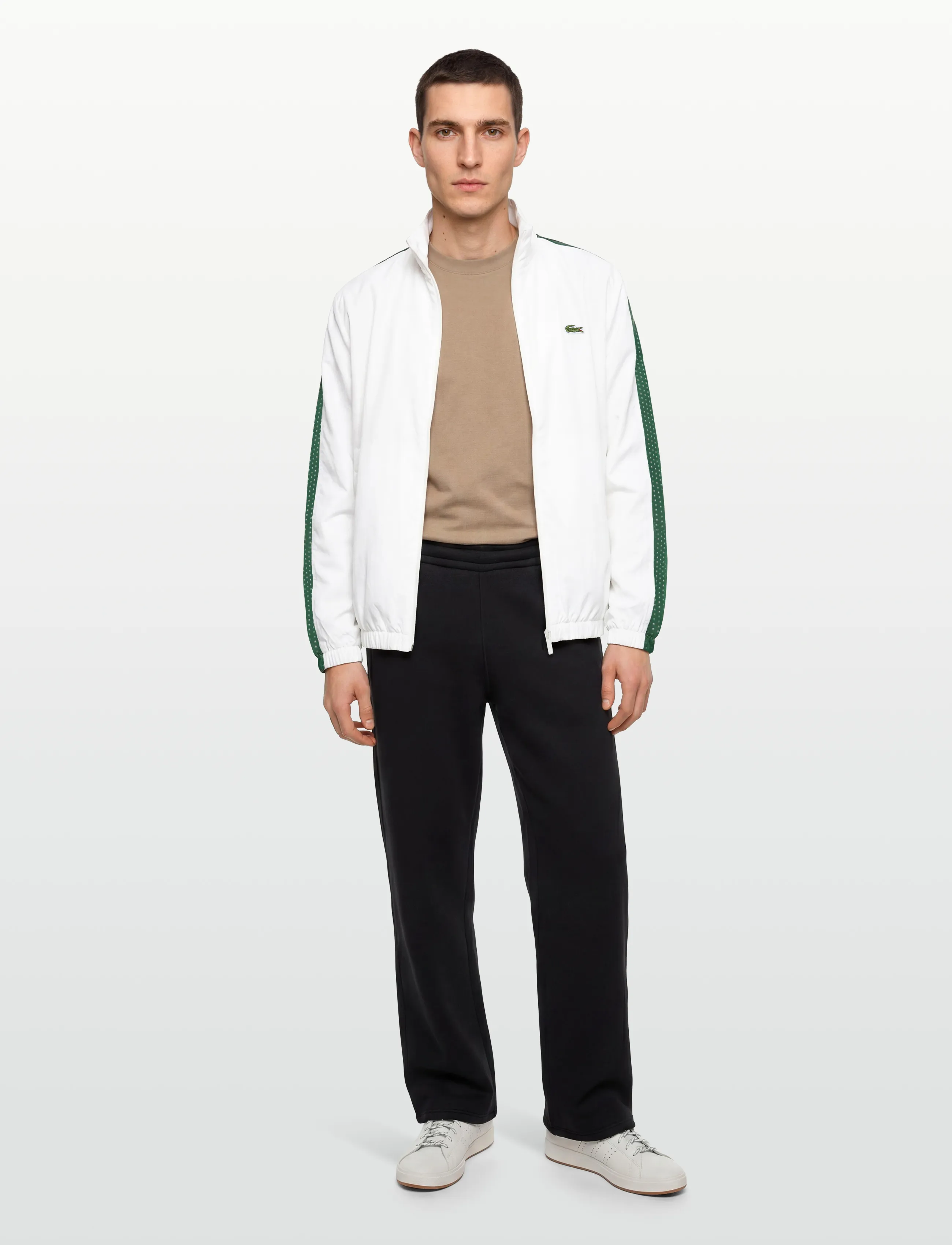 Lacoste Colourblock Track Jacket, 50, Jackets, Weiß - Light Männerswear