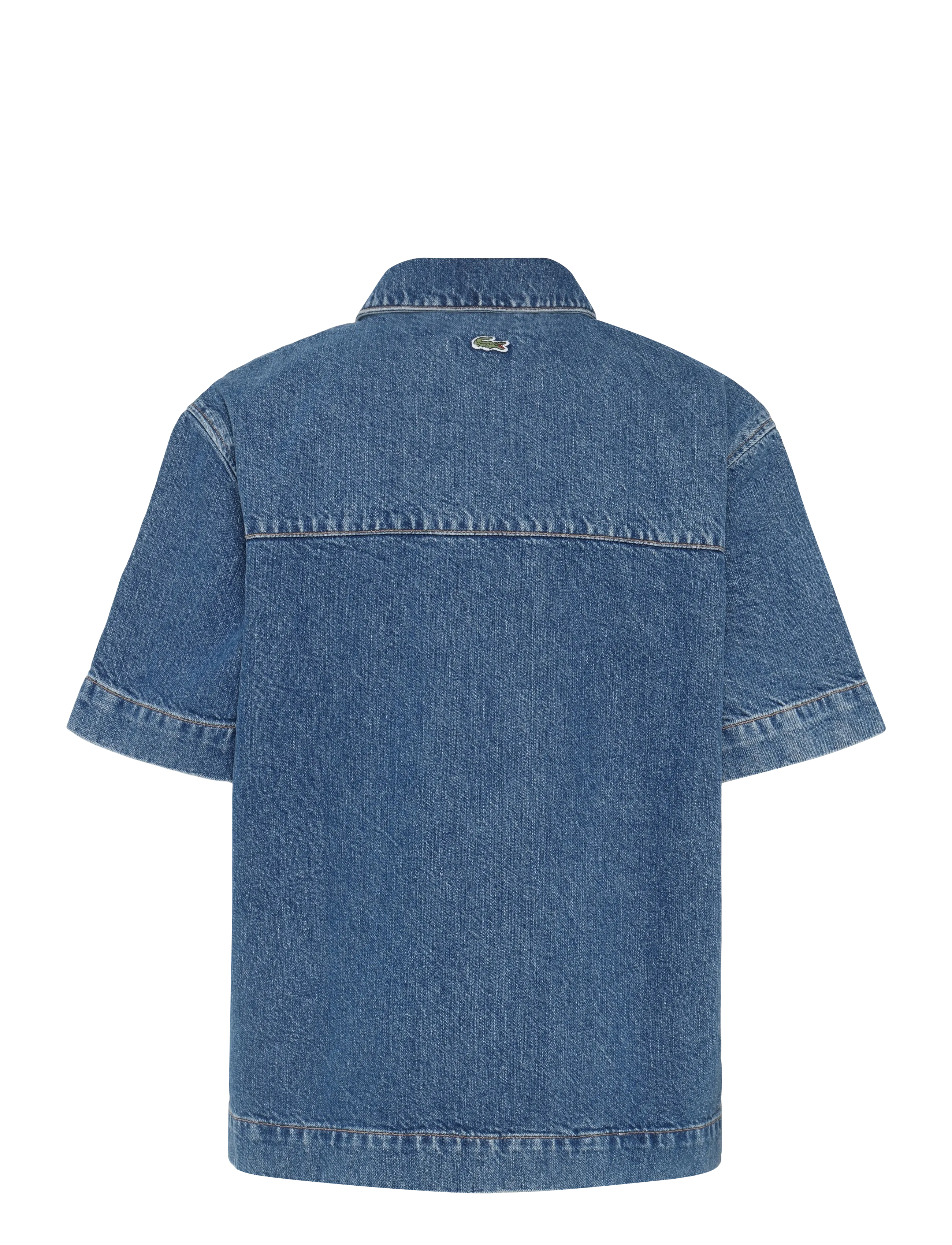 Lacoste - Oversized  Denim Polo Shirt - blue - 2