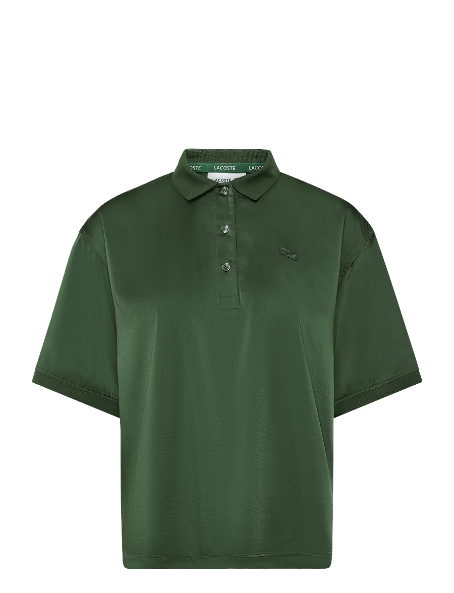 Lacoste - Oversized Silky Fluid Polo Shirt - green - 0