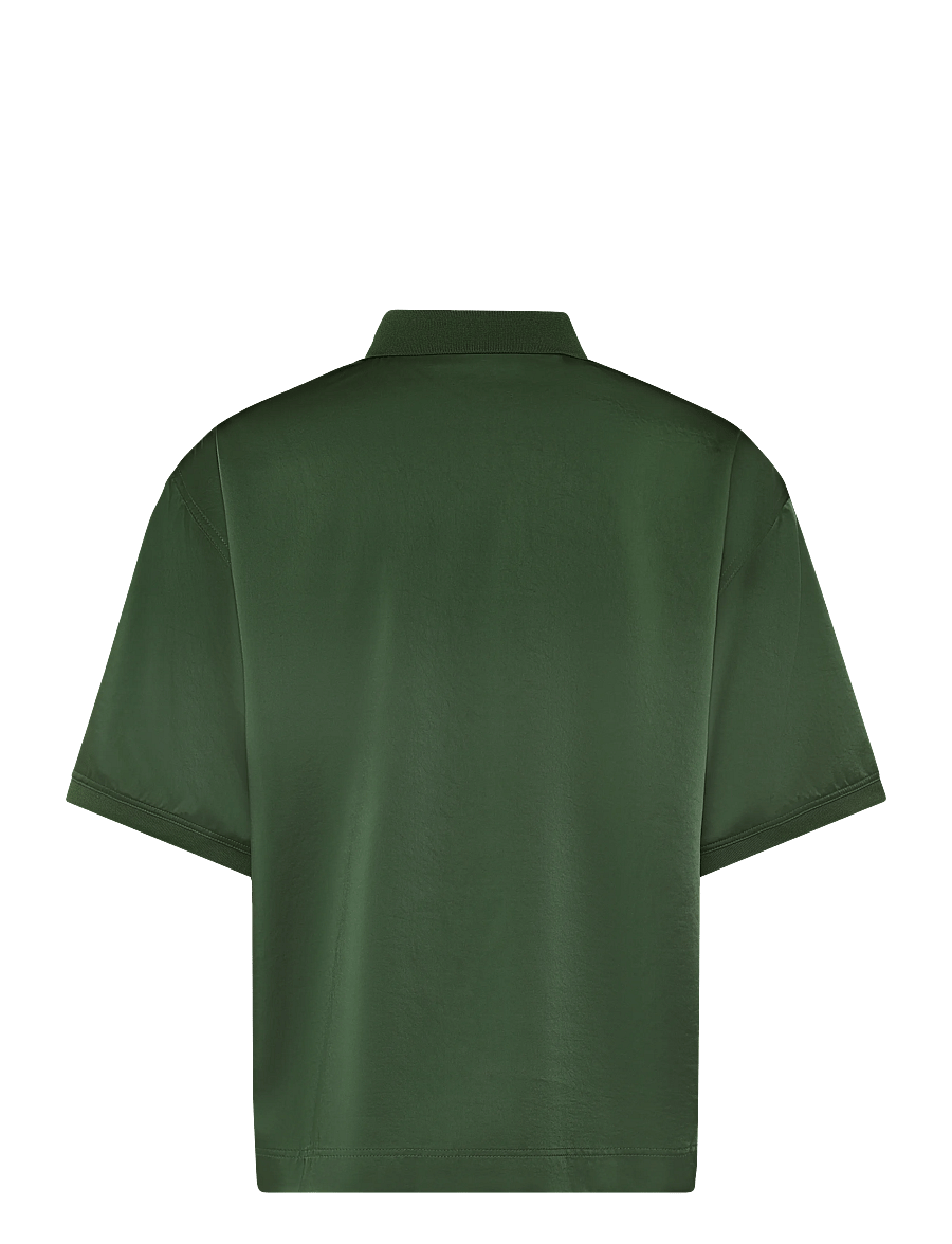 Lacoste - Oversized Silky Fluid Polo Shirt - green - 1