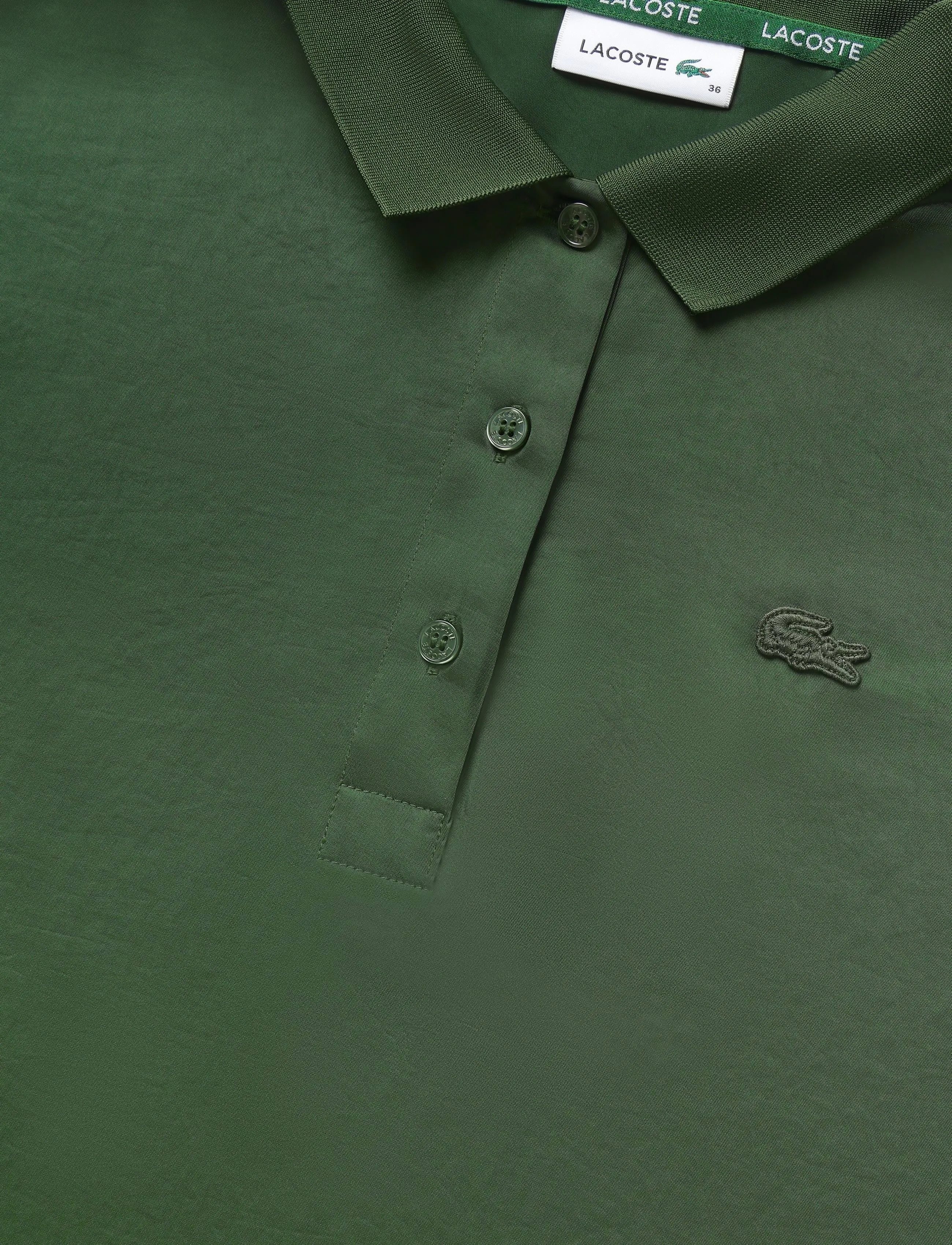 Lacoste - Oversized Silky Fluid Polo Shirt - green - 2