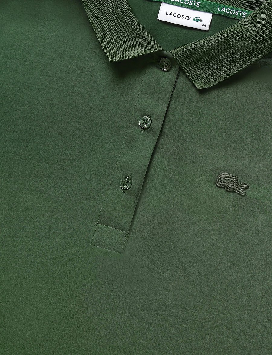 Lacoste - Oversized Silky Fluid Polo Shirt - green - 2
