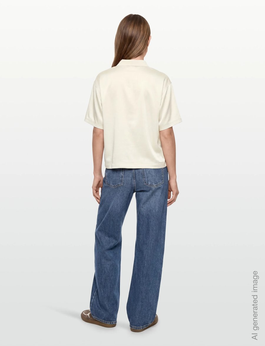 Lacoste - Oversized Silky Fluid Polo Shirt - poloshirts - white - 4