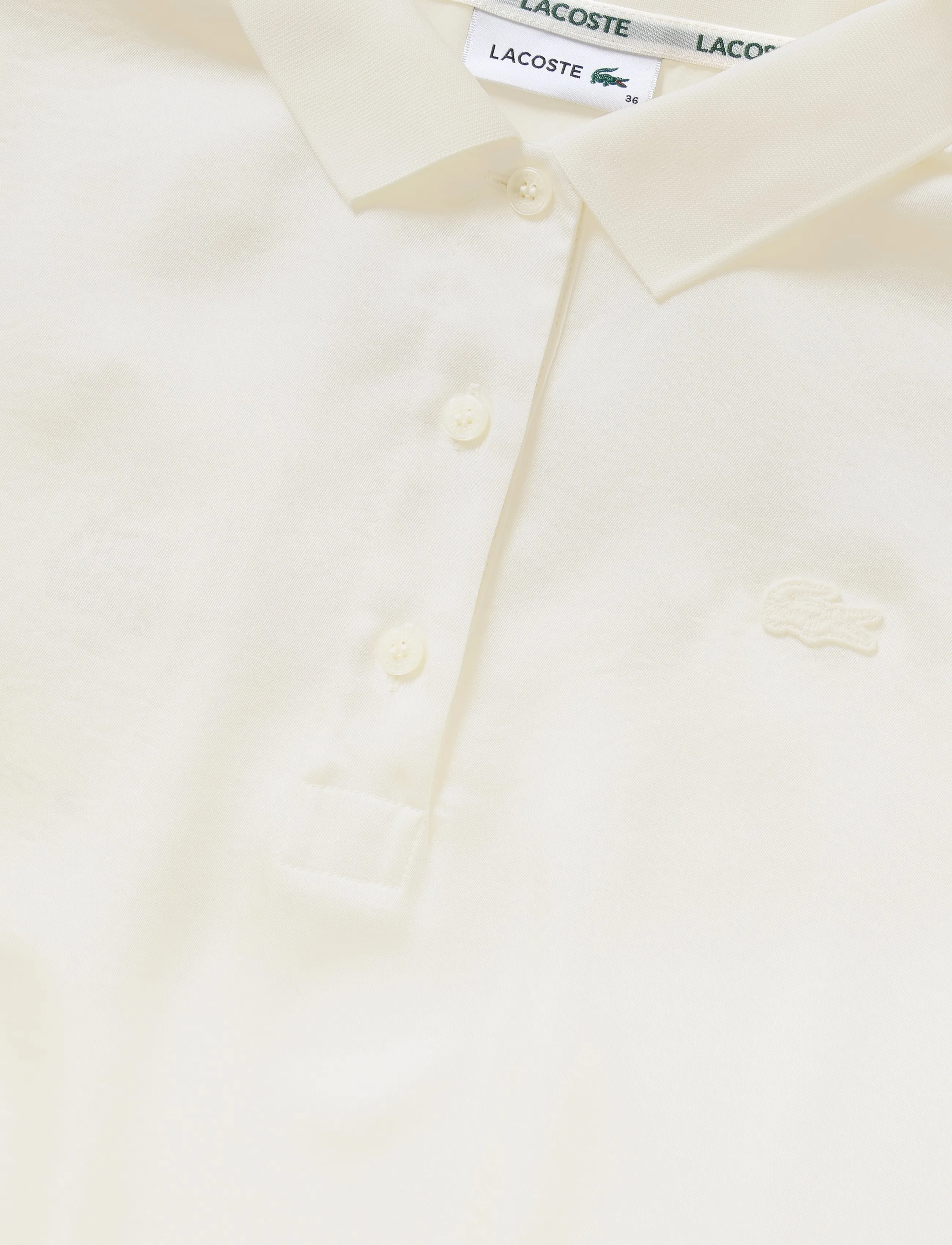 Lacoste - Oversized Silky Fluid Polo Shirt - poloshirts - white - 5