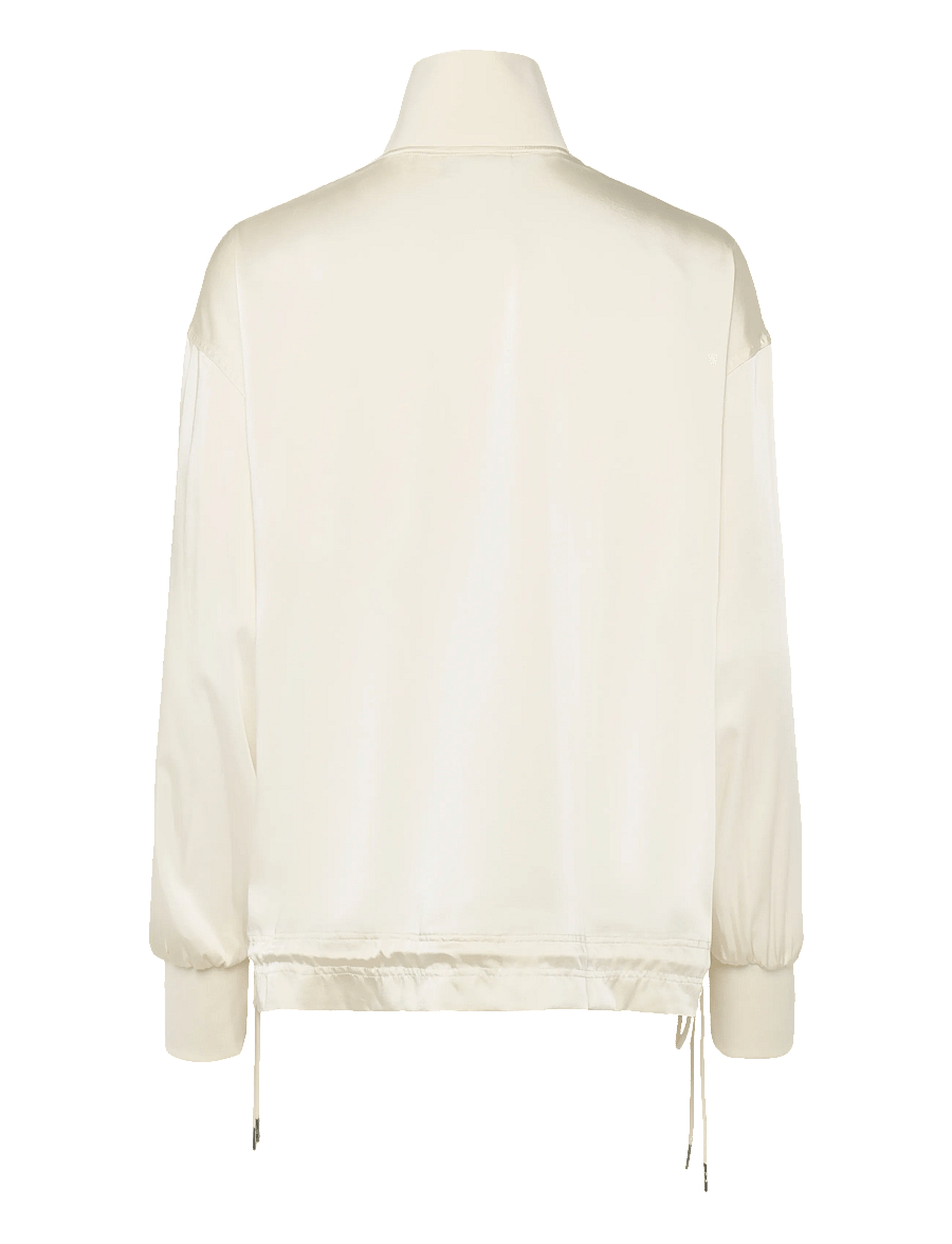 Lacoste - High Zipped Neck Oversized Popover Jacket - spring jackets - white - 1