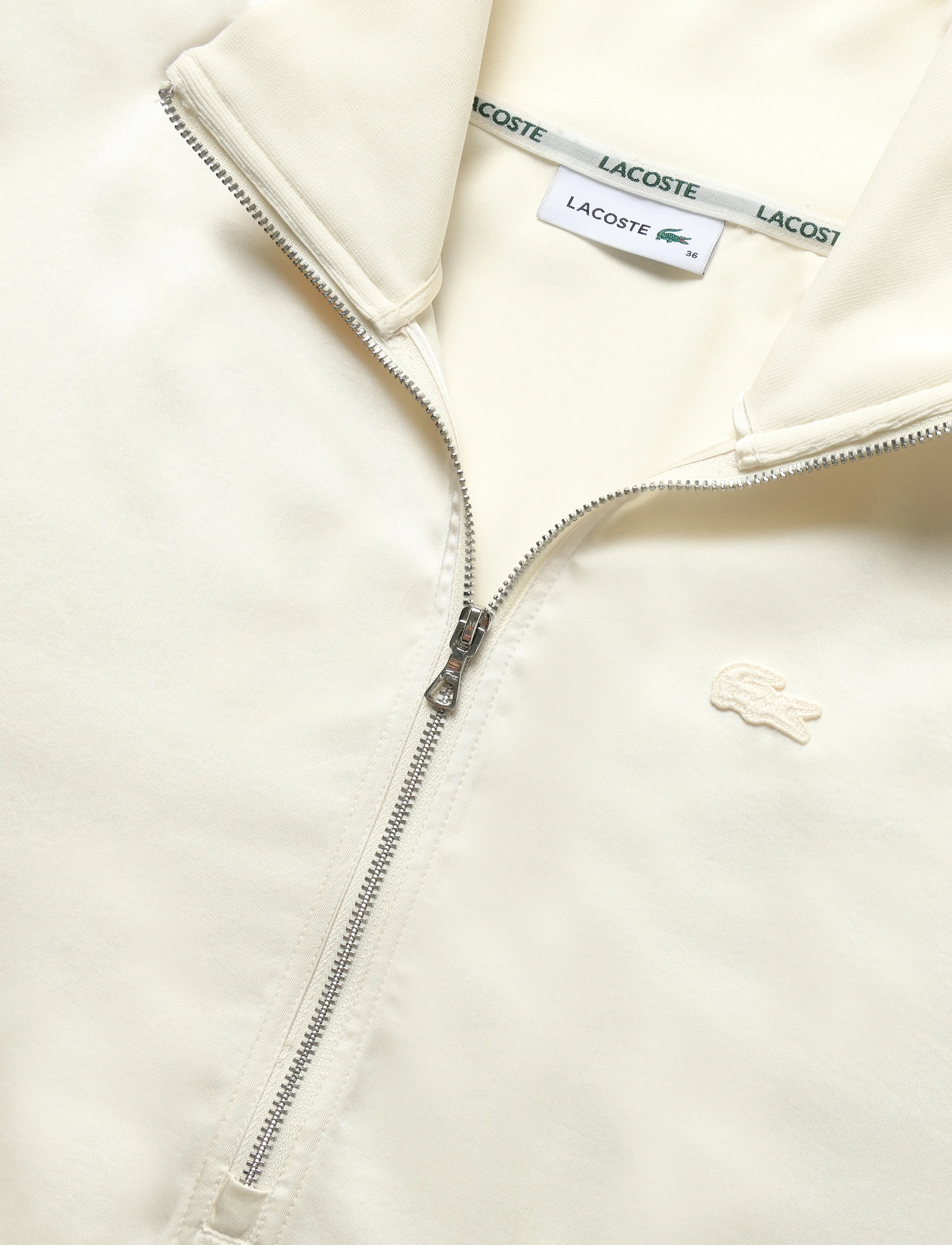 Lacoste - High Zipped Neck Oversized Popover Jacket - white - 2