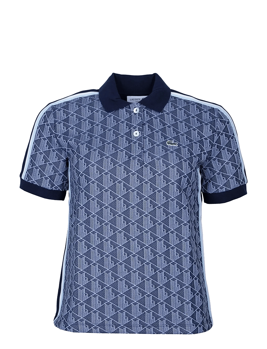 Lacoste - Monogram Jacquard Polo Shirt - multi coloured - 0