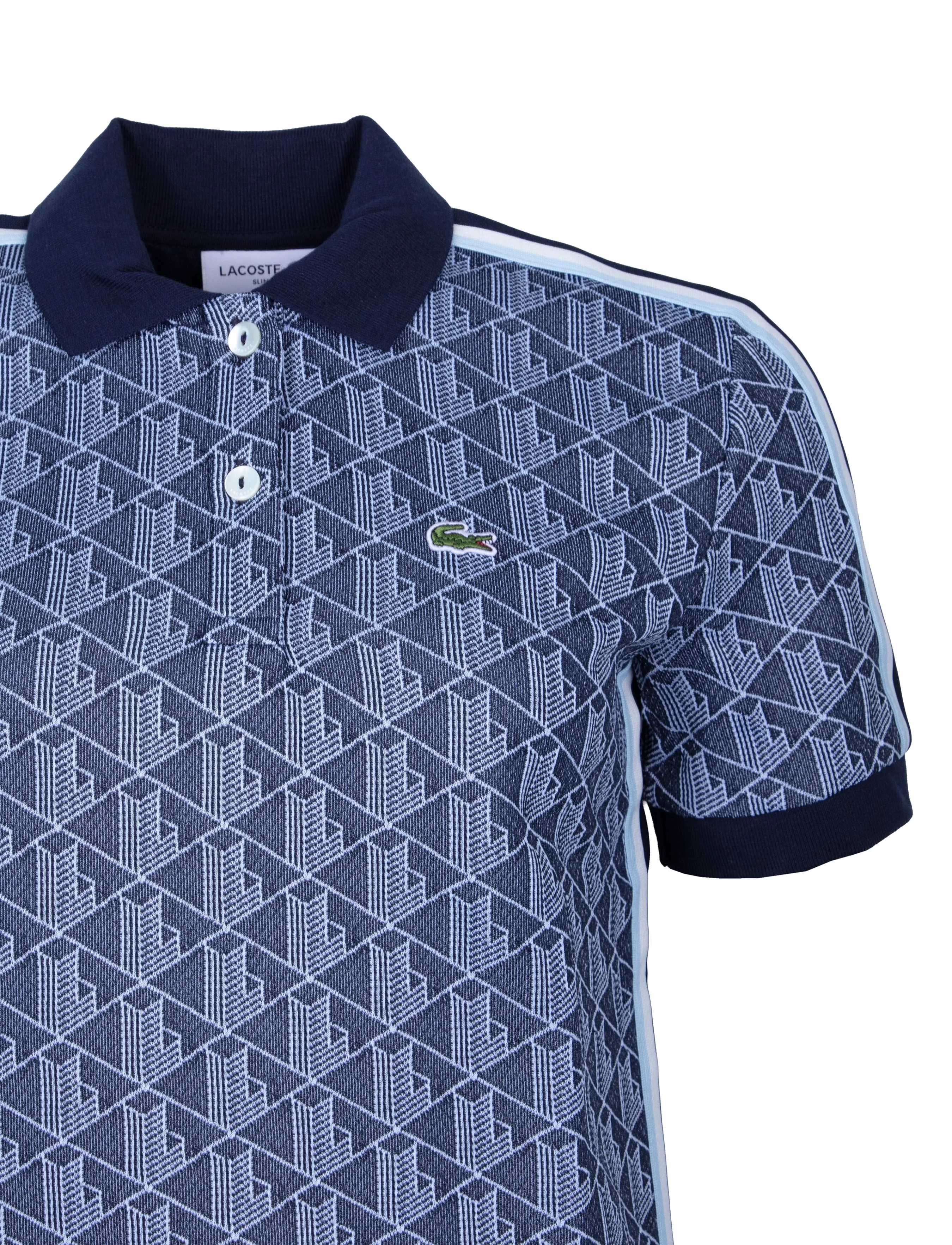 Lacoste - Monogram Jacquard Polo Shirt - multi coloured - 2
