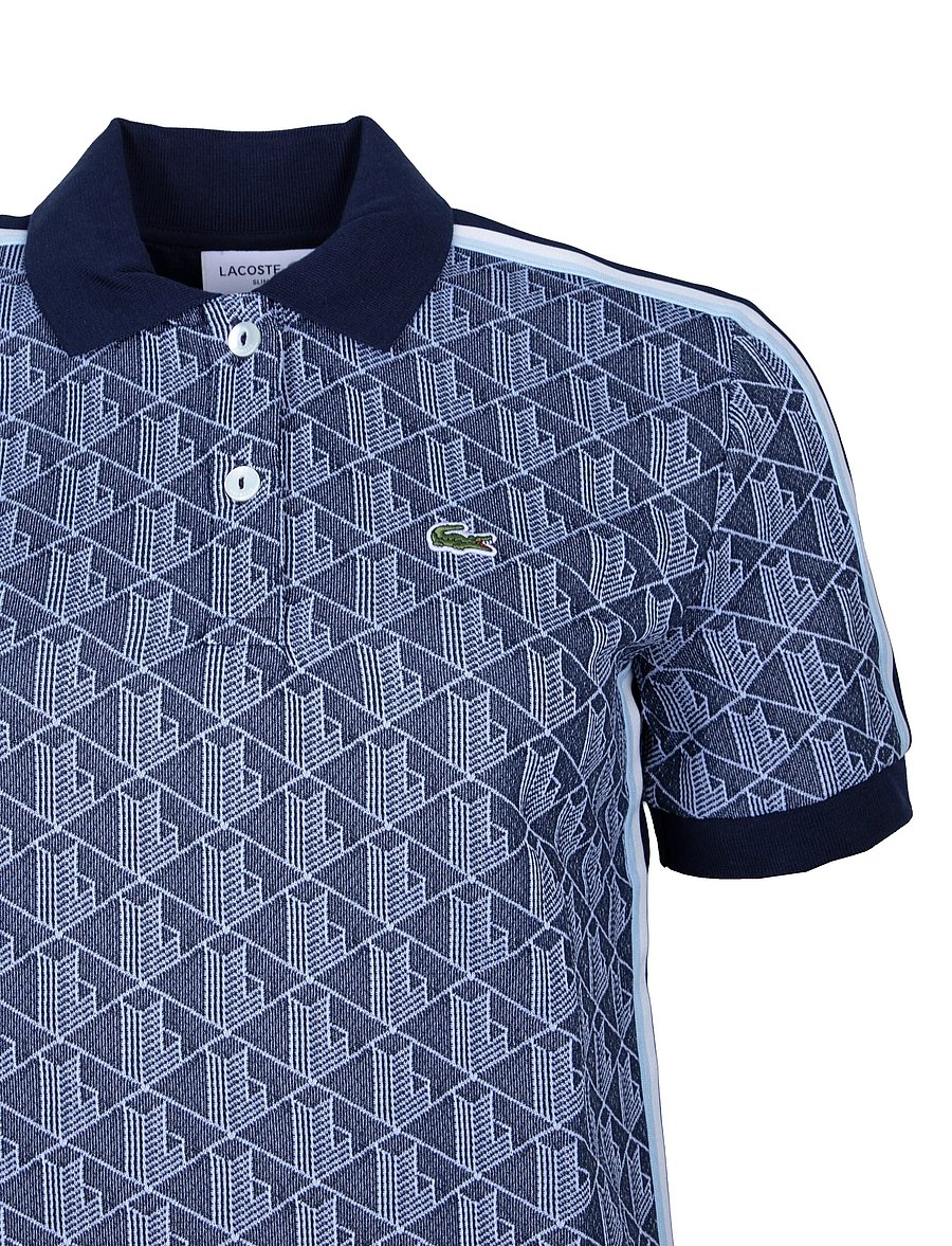 Lacoste - Monogram Jacquard Polo Shirt - multi coloured - 2
