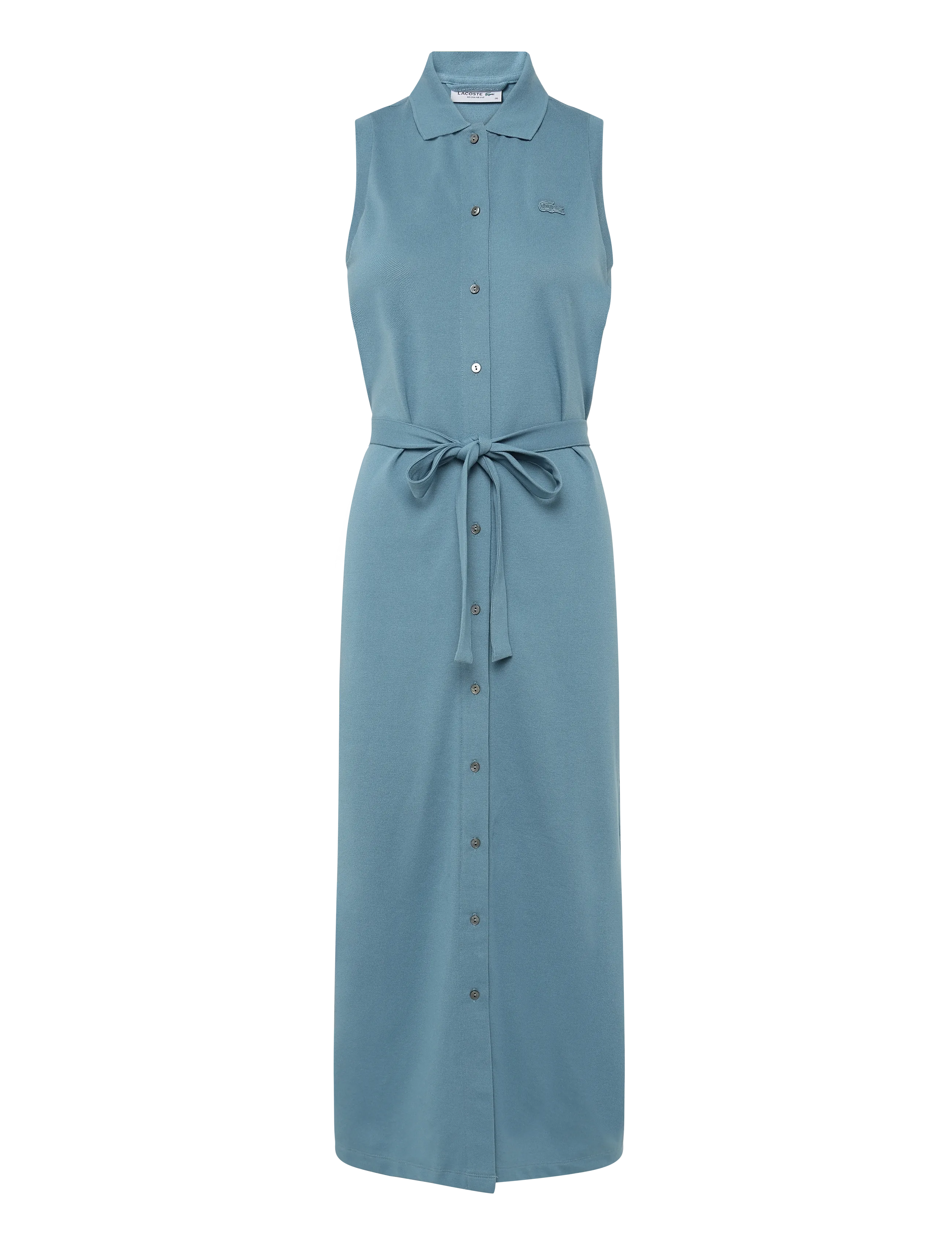 Lacoste - Long Stretch Pique Polo Dress - hemdkleider - blue - 1