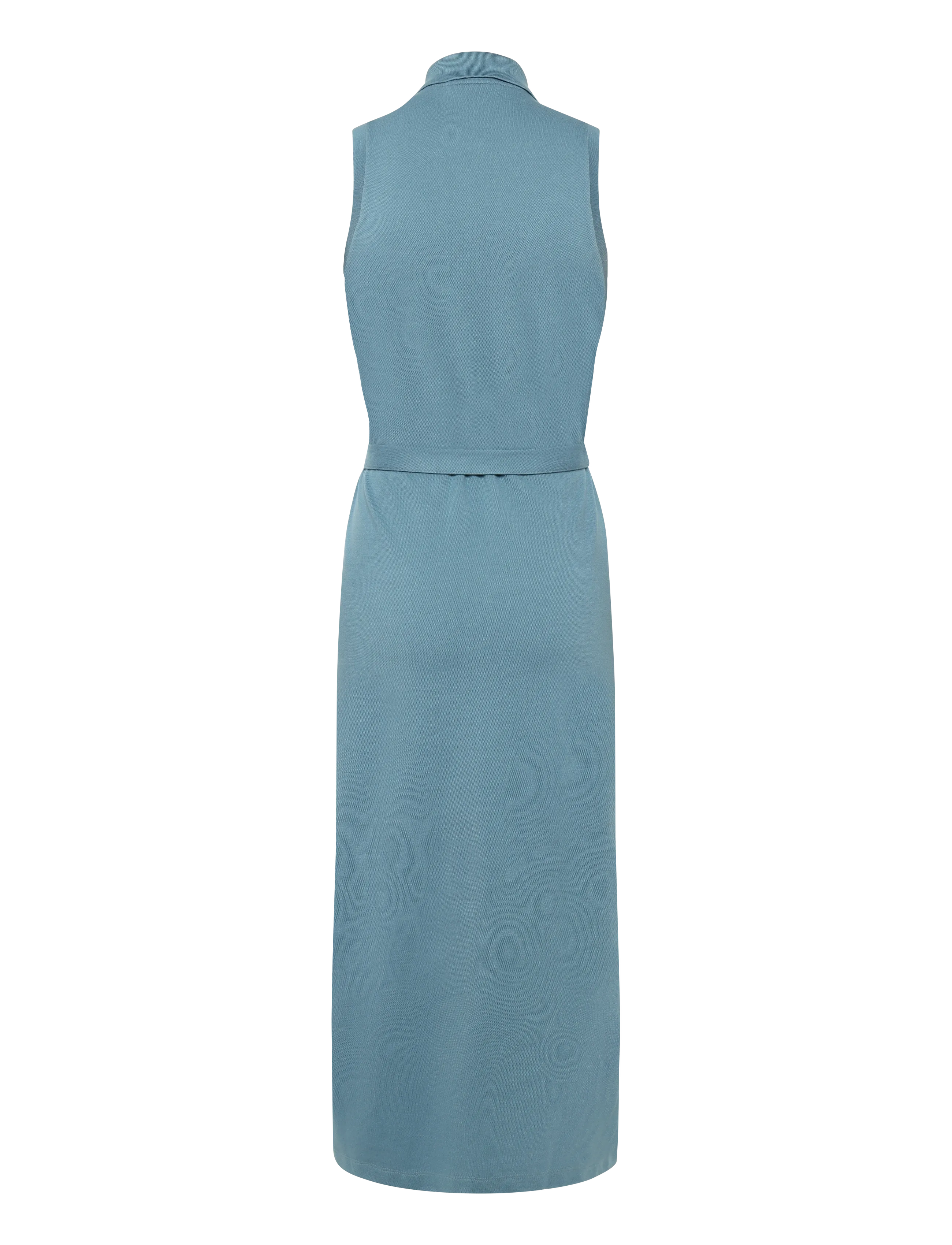 Lacoste - Long Stretch Pique Polo Dress - hemdkleider - blue - 2