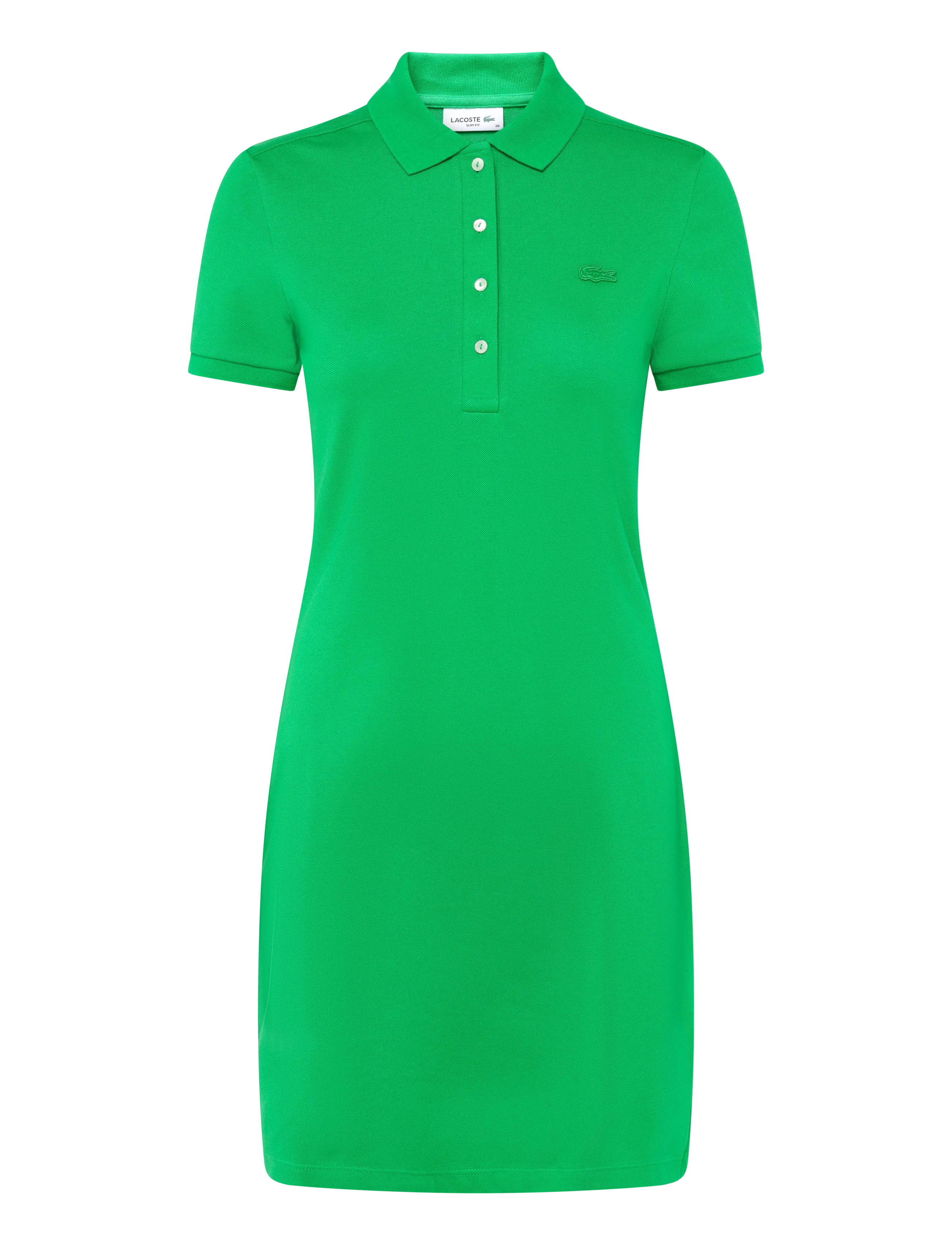Lacoste Slim Fit Stretch Mini Piqué Polo Dress - T-shirtklänningar - GREEN / green