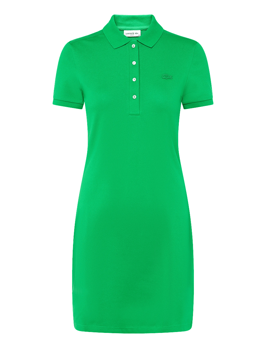 Lacoste - Slim Fit Stretch Mini Piqué Polo Dress - green - 0