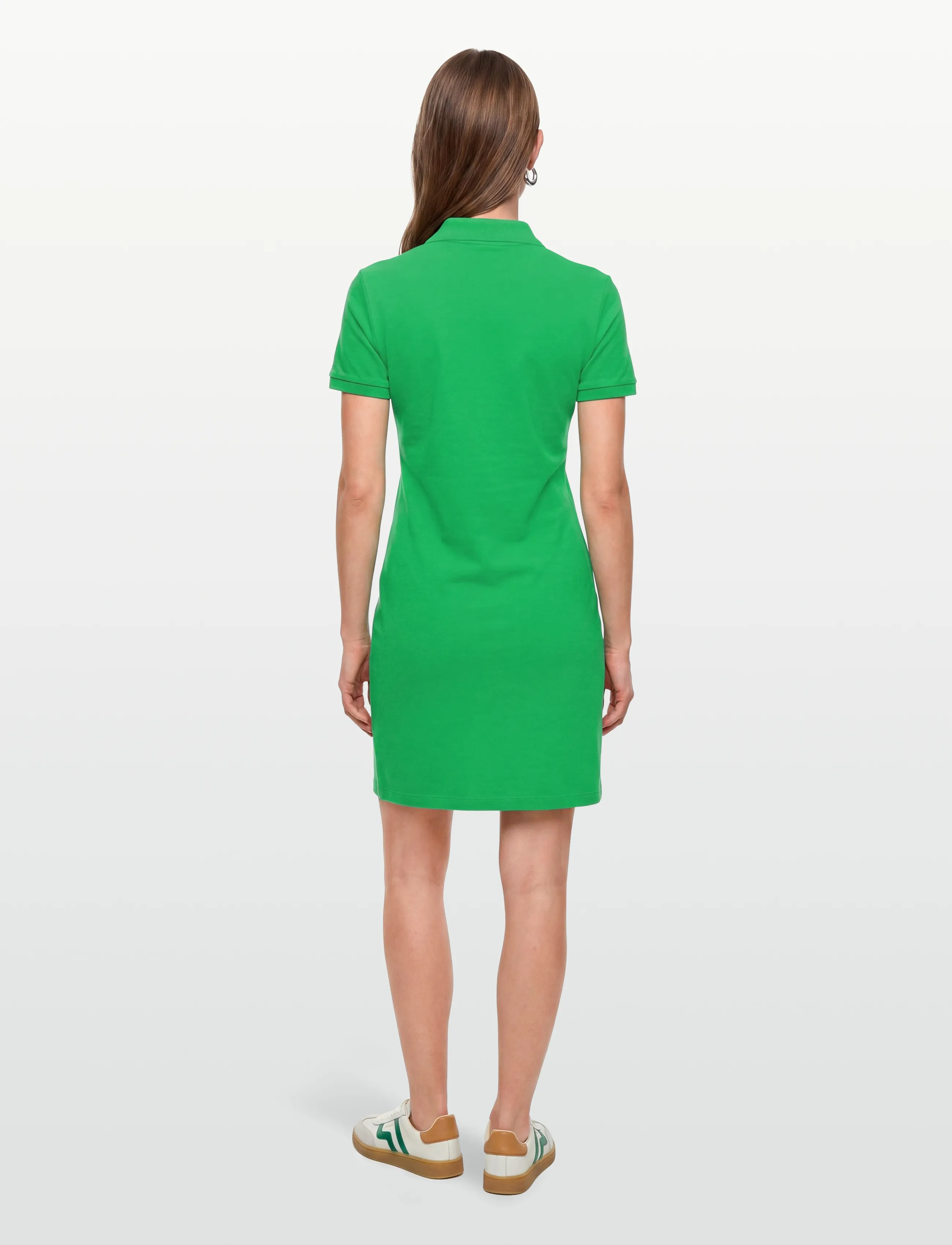 Lacoste - Slim Fit Stretch Mini Piqué Polo Dress - sommerkleider - green - 4