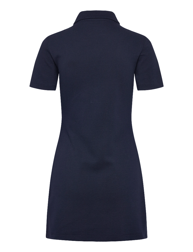 Lacoste - Heavy Piqué Buttoned Polo Dress - hemdkleider - navy blue - 1