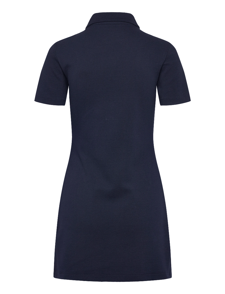 Lacoste - Heavy Piqué Buttoned Polo Dress - särkkleidid - navy blue - 1