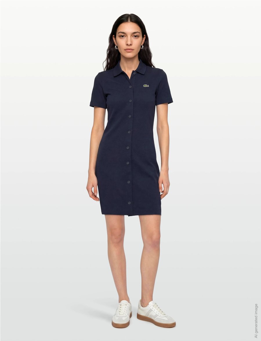 Lacoste - DRESSES - skjortekjoler - navy blue - 0