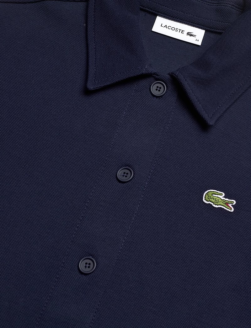 Lacoste - Heavy Piqué Buttoned Polo Dress - hemdkleider - navy blue - 2